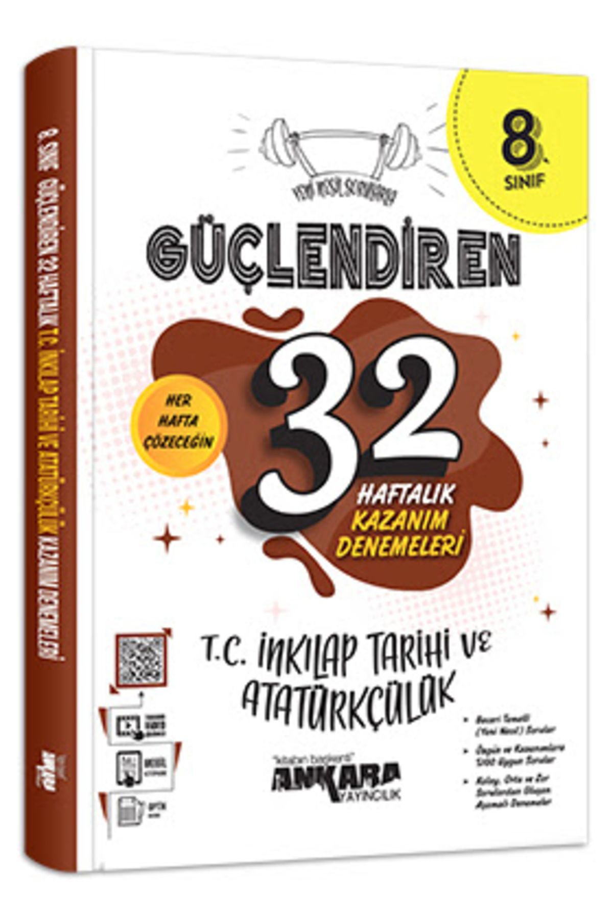 Ankara Yayıncılık Ankara Yayın 8. Sınıf Güçlendiren 32 Haftalık T.c Inkılap Tarihi Ve Atatürkçülük Kazanım Denemeleri