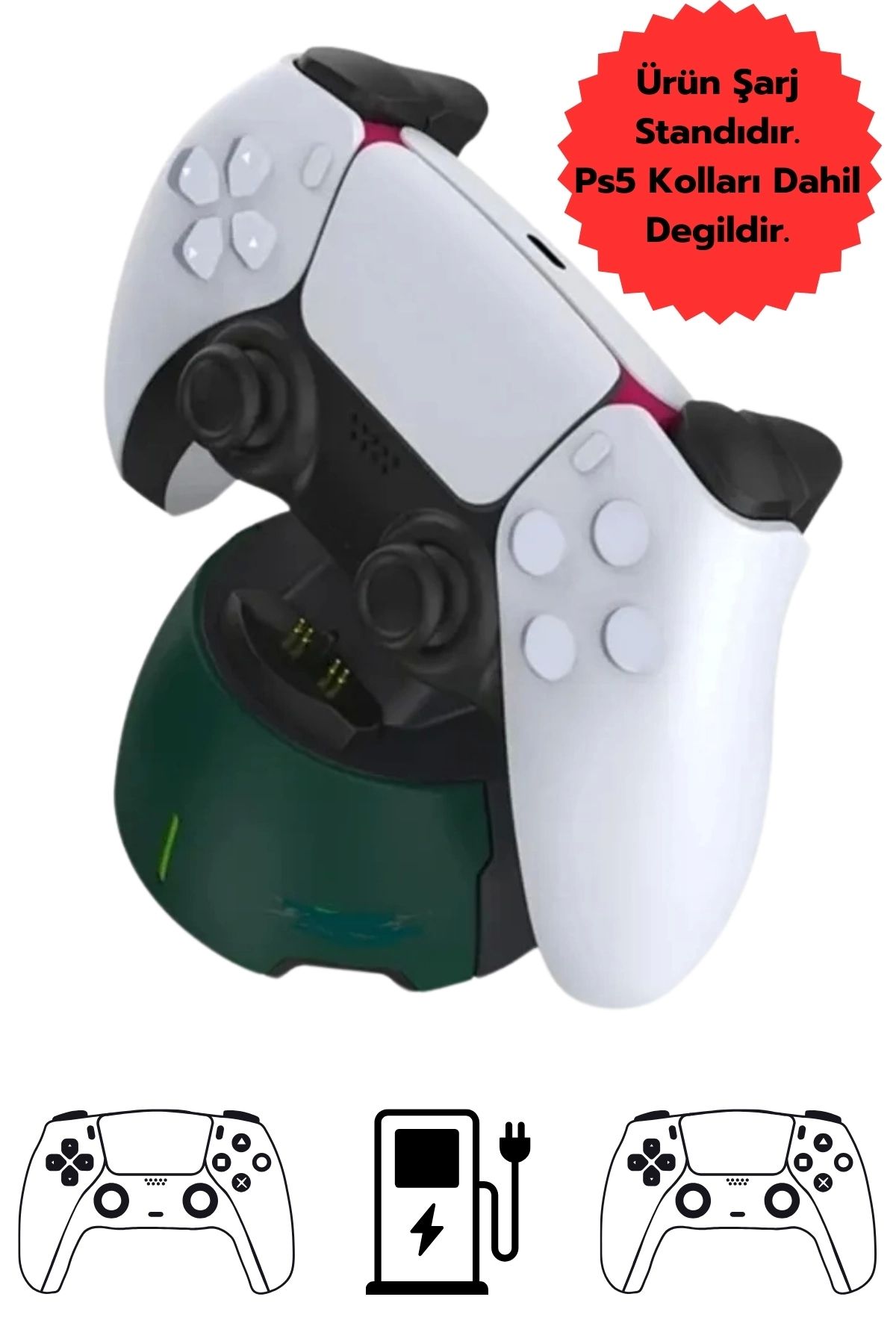 Blackbird Game Center PS5 Stand 1 Kol Şarj İstasyonu Göstergeli Dock TP5-3510