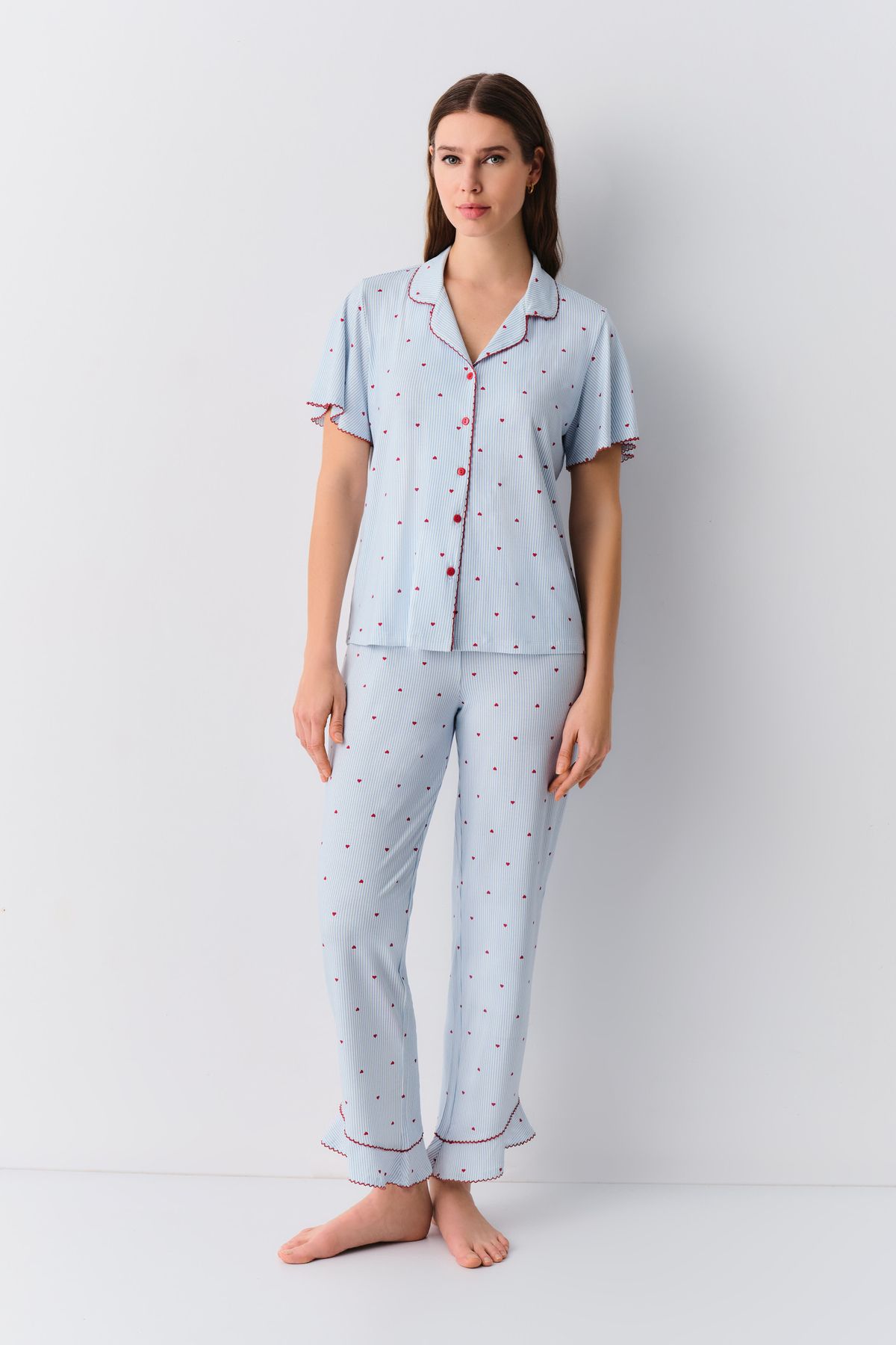 Suwen Stria Maskülen Pijama Takımı