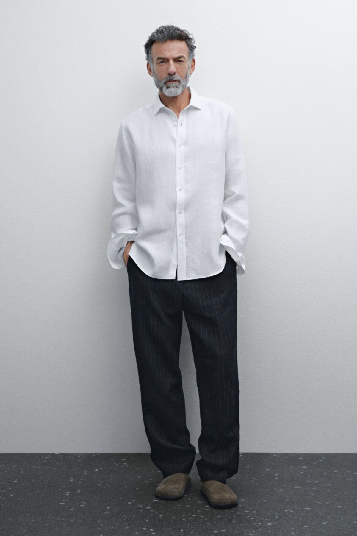 Massimo Dutti %100 Keten Regular Fit Fitilli Gömlek