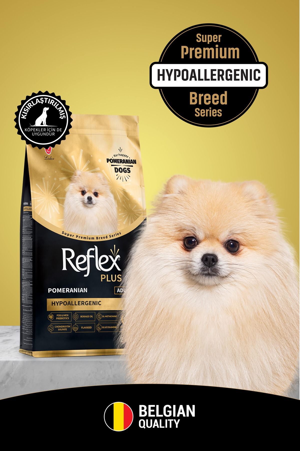 Reflex Plus Pomeranian Hypoallergenic Tavuklu Yetişkin Köpek Maması 2 Kg