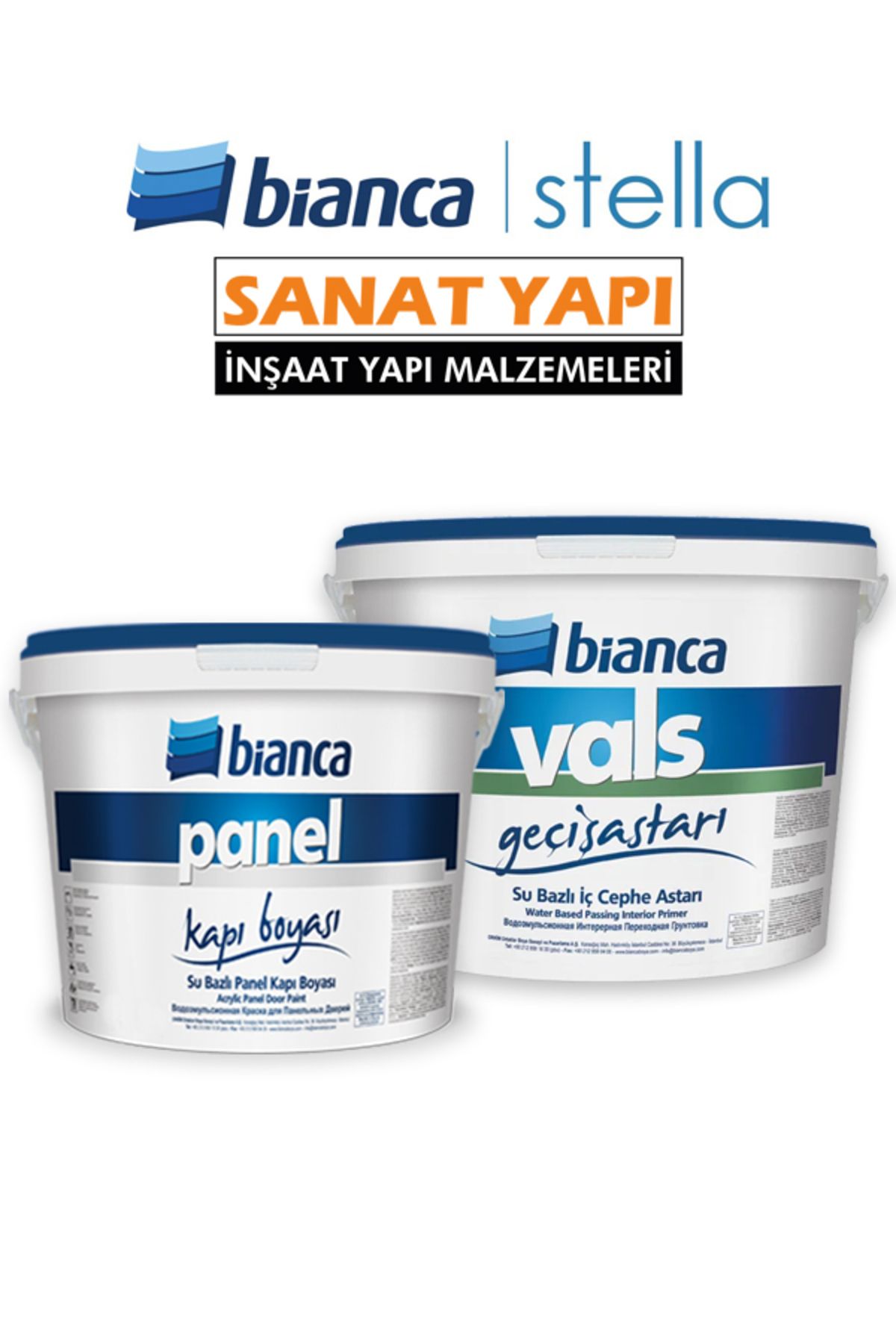 Bianca Panel Kapı Boyası - Geçiş Astarı Set 2.5Lt