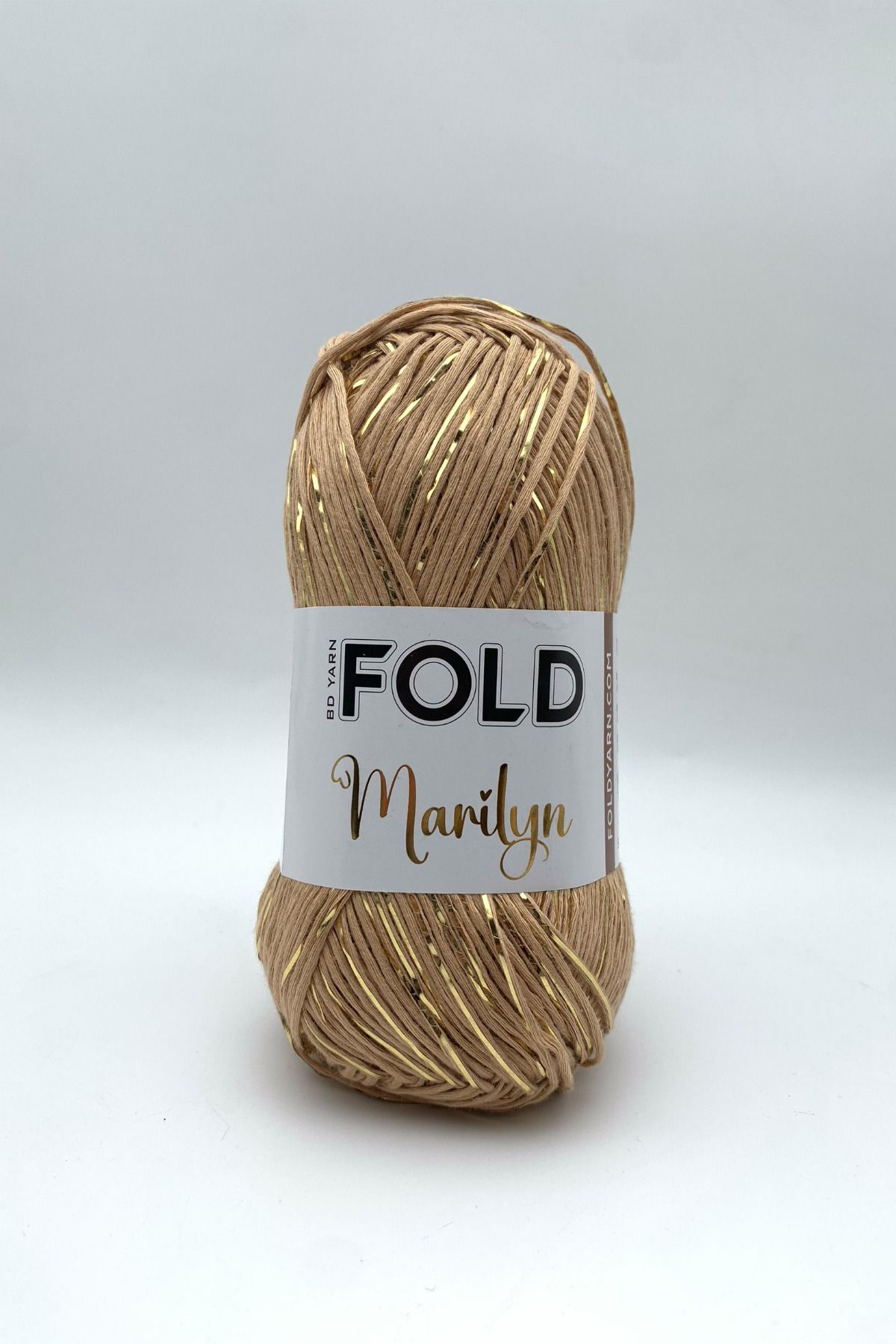 FOLD Marilyn Gold 3430 Simli Ip Örgü Ipi 100 gram 165 Metre