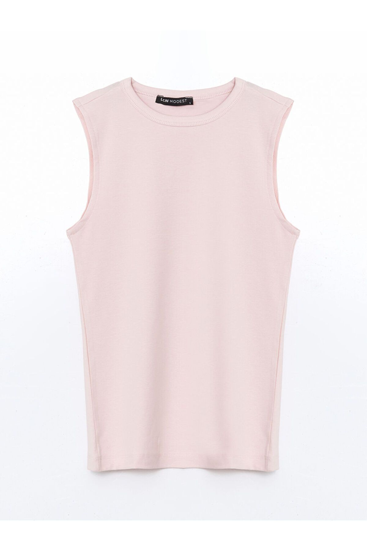 LC Waikiki LCW Modest Pembe Bisiklet Yaka Kadın Atlet