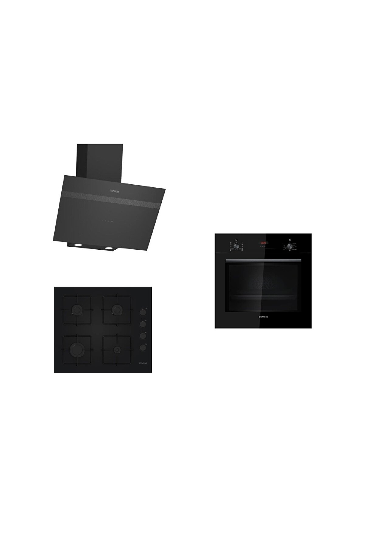 Ankastre Siyah 3 Lü Set 164 ( HB012FBB1T-EO6C6PP30O-LC64KPJ60T )