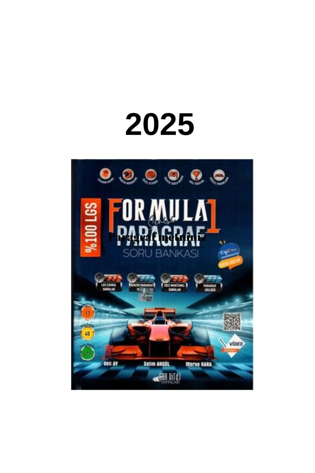 Üç Dört Beş Yayıncılık Son Viraj  8. Sınıf Lgs Paragraf Formula 1 Serisi Soru Bankası 2024-2025 YENİ  BASIM