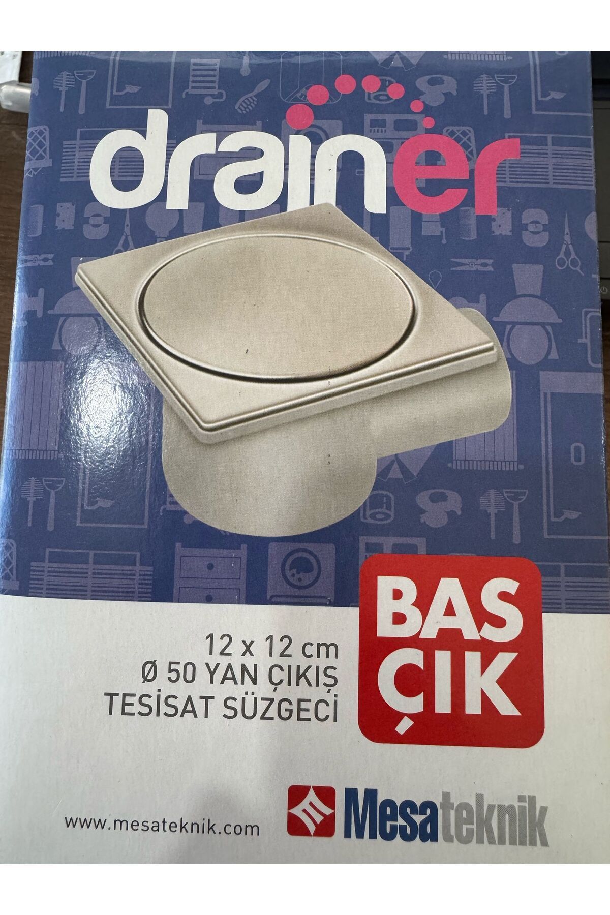 Mesateknik Bas aç süzgeç koku giderici süzgeç 12x12  Q50 yan çıkış