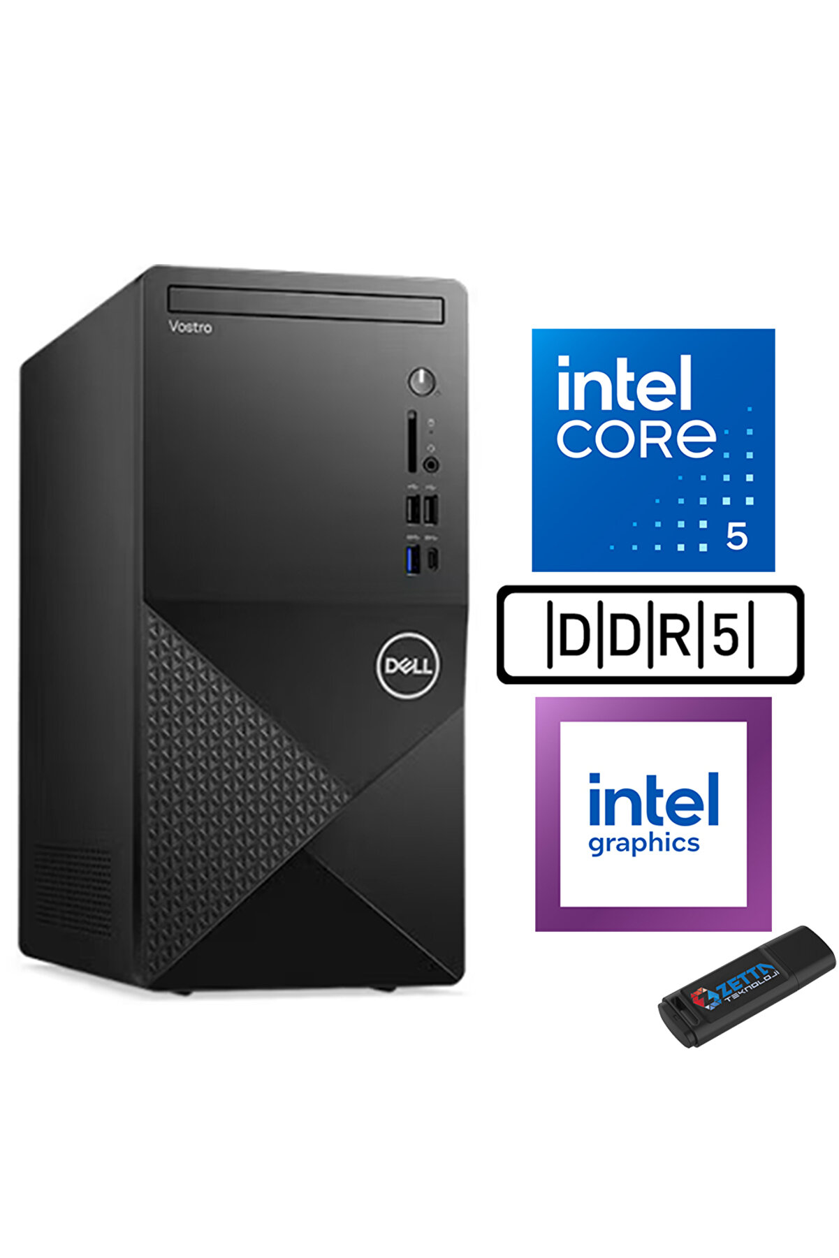 Vostro 3030 mtI5 12400 32GB Ddr5 512GB SSD Ubuntu N3030I5EMEAU17137ZETTAUSB