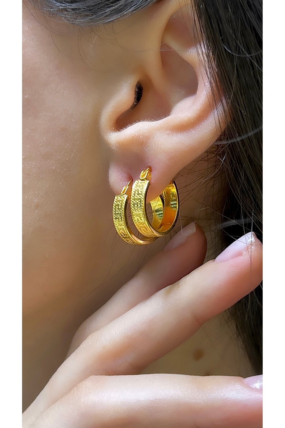 Kuyumcu Nurettin 2.30 Gr (Gram) Grekli Küpe 22 Ayar Altın