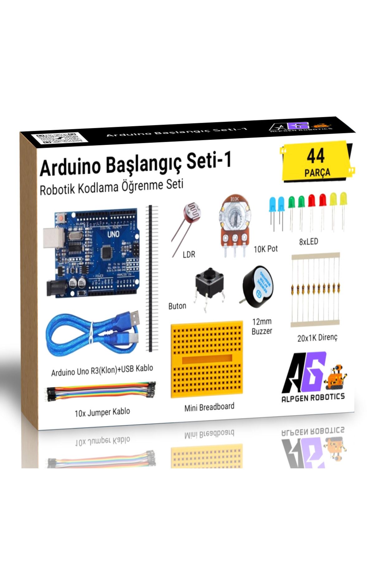 Arduino 44 Parça Arduino Uno Robotik Kodlama Başlangıç Seti-1