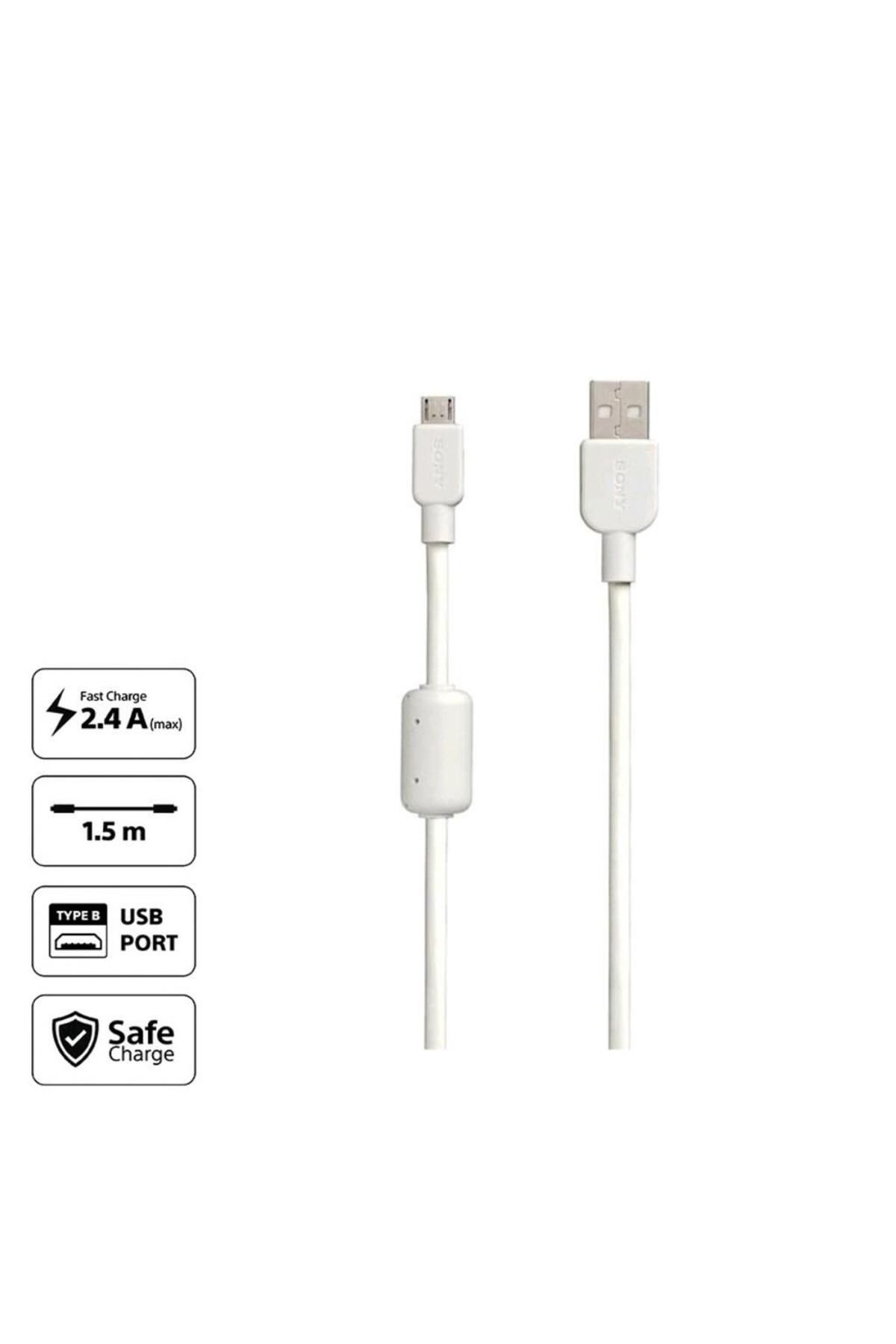 Sony Cp-ab150 Hızlı Şarj Micro Usb Data Ve Şarj Kablosu - Beyaz
