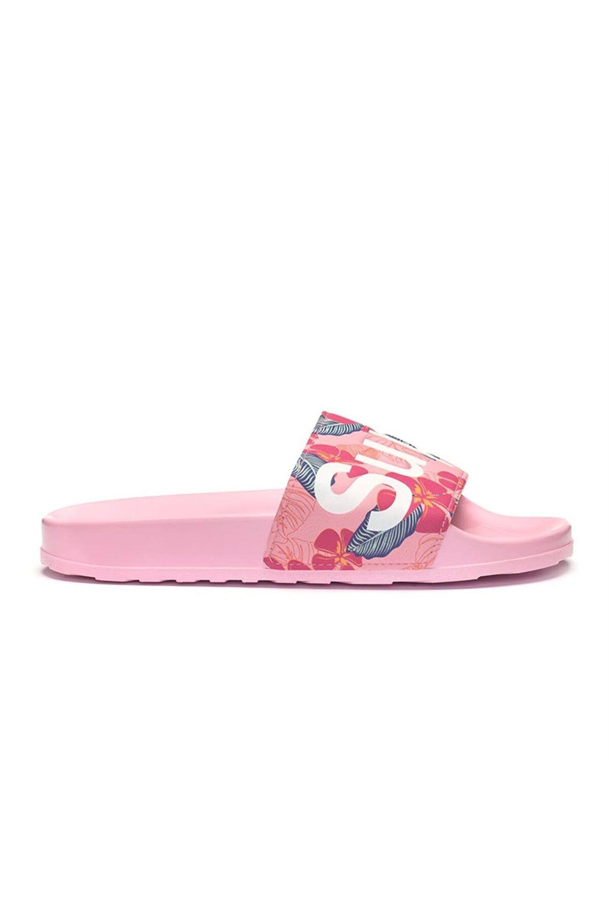 Superga 1908 Hıbıscus Prınt Polysoft Kadın Terlik S2134mw-a29-sp Pembe