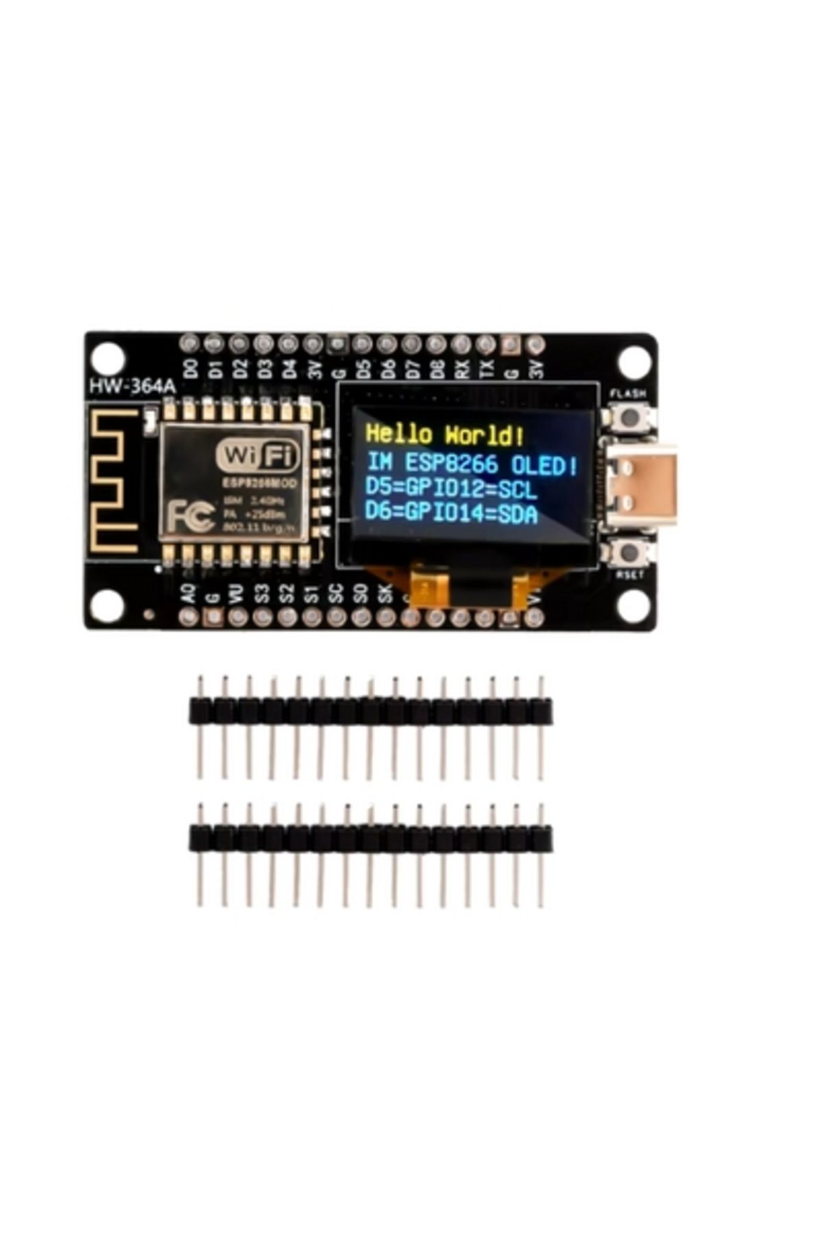 Moon İnnovate NodeMCU ESP8266 0.96 Inch OLED Wifi Geliştirme Modülü Type-C