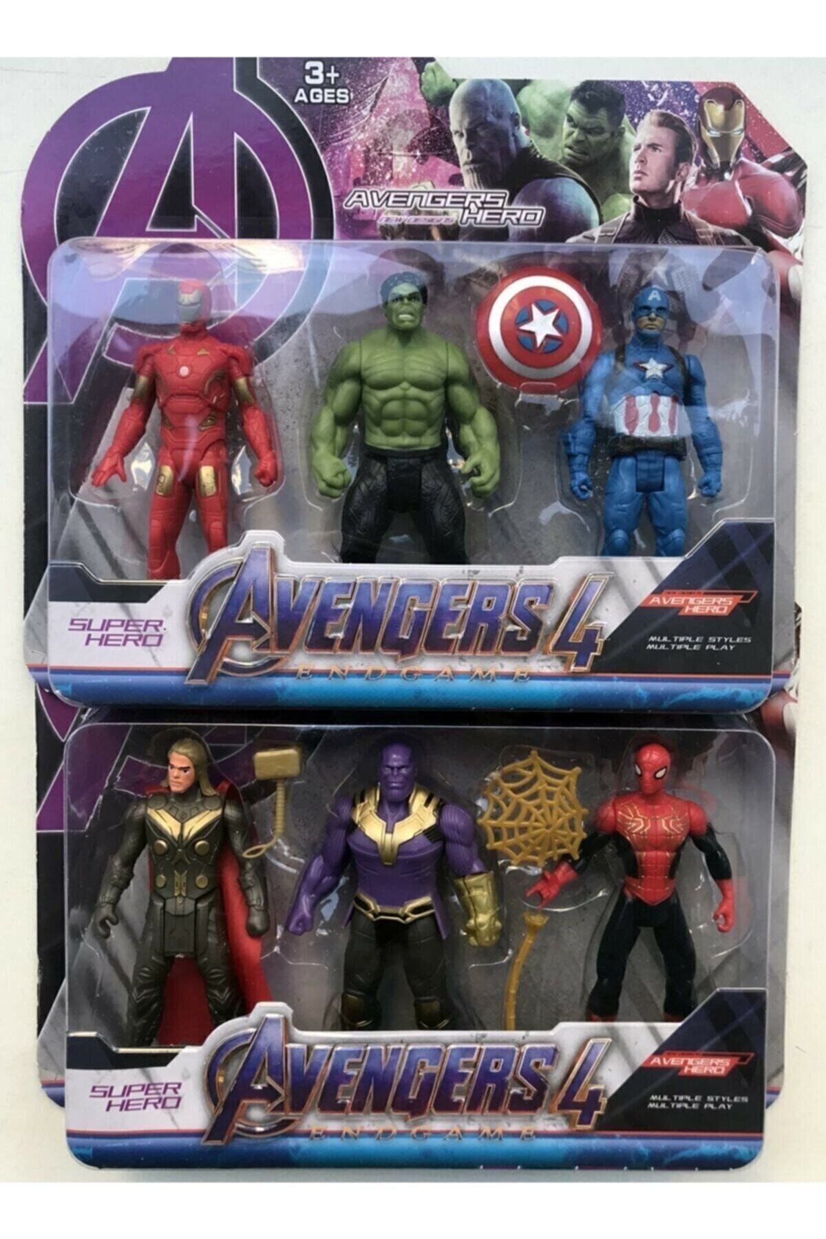 Genel Markalar Avengers Süper Kahraman Aksesuarlı Figürler 6 lı