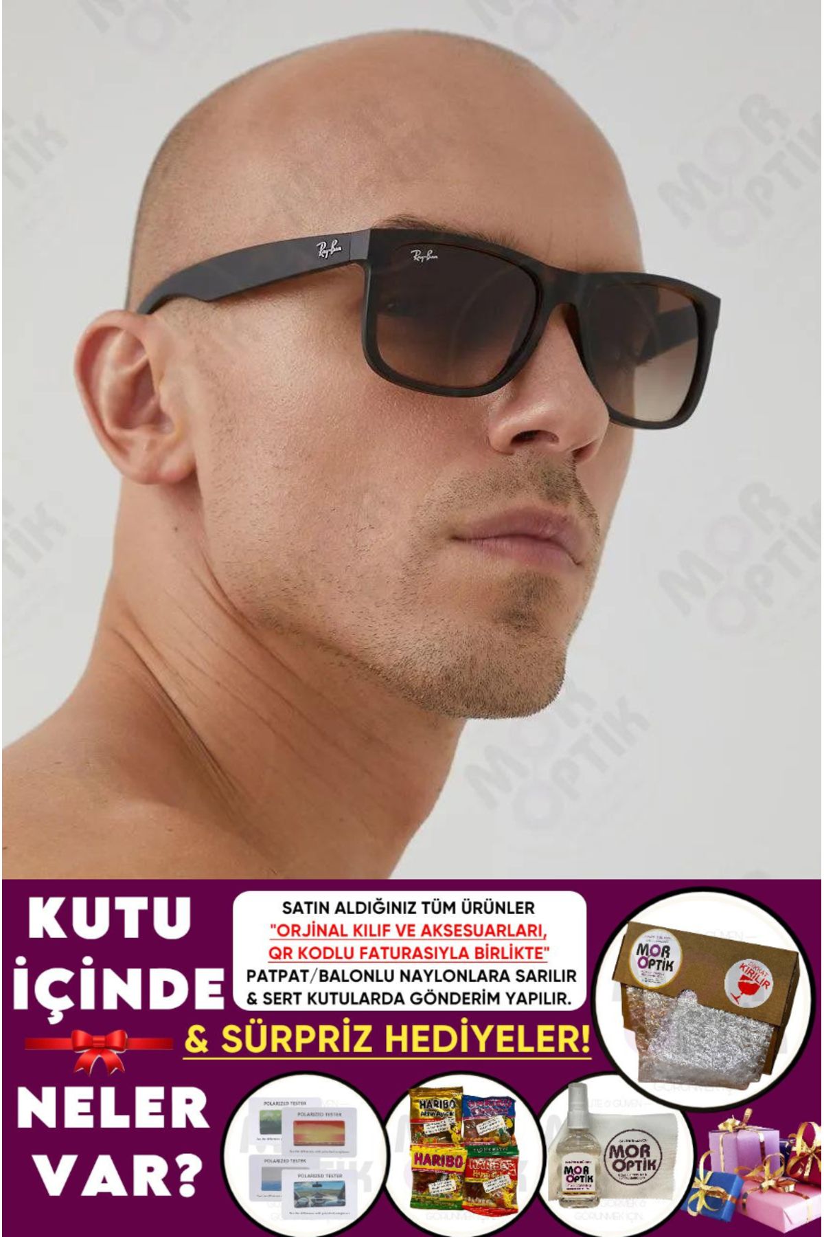 Ray-Ban MOR OPTİK RB4165 710/13 54 SİZE "JUSTİN RUBBER MODELİ"