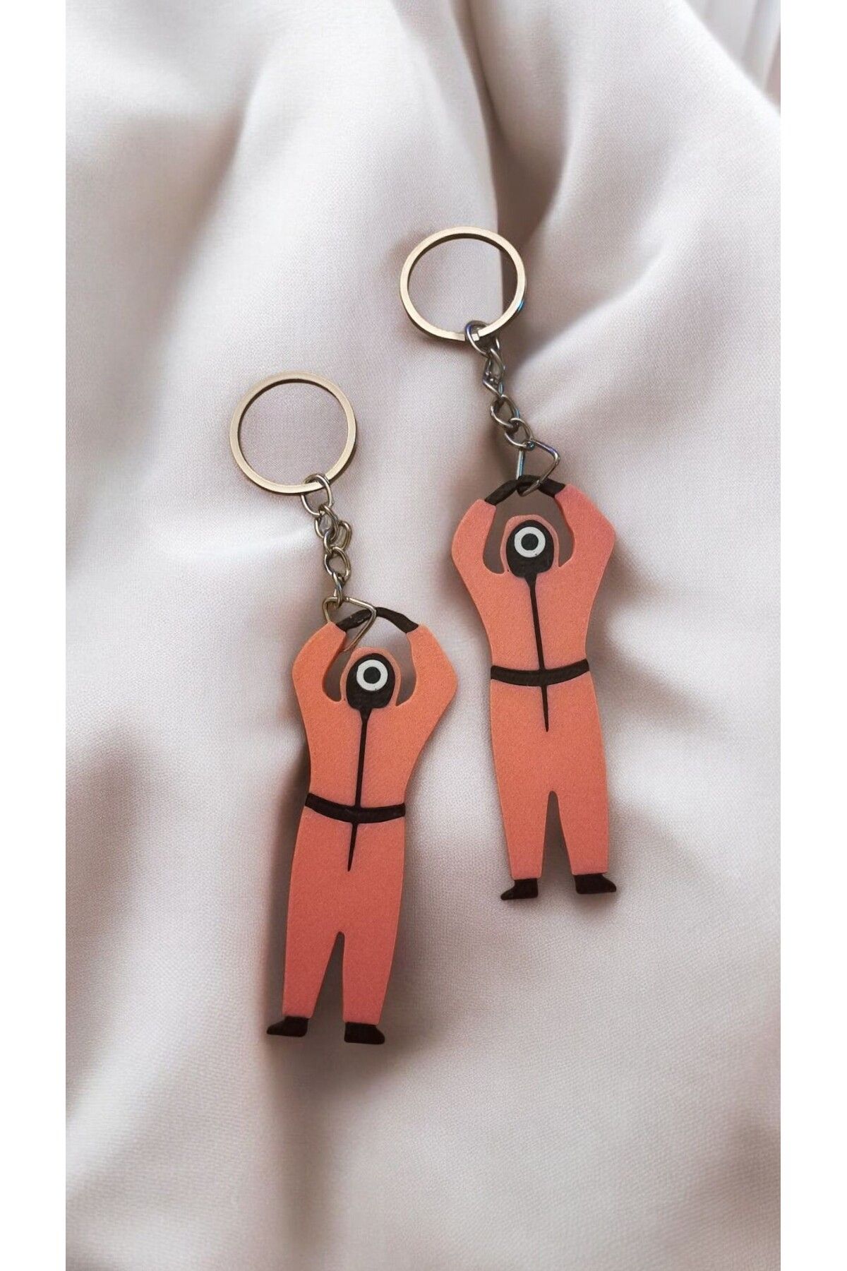 SOFT Squid Game Pembe Asker (CIRCLE) Anahtarlık 2 Adet