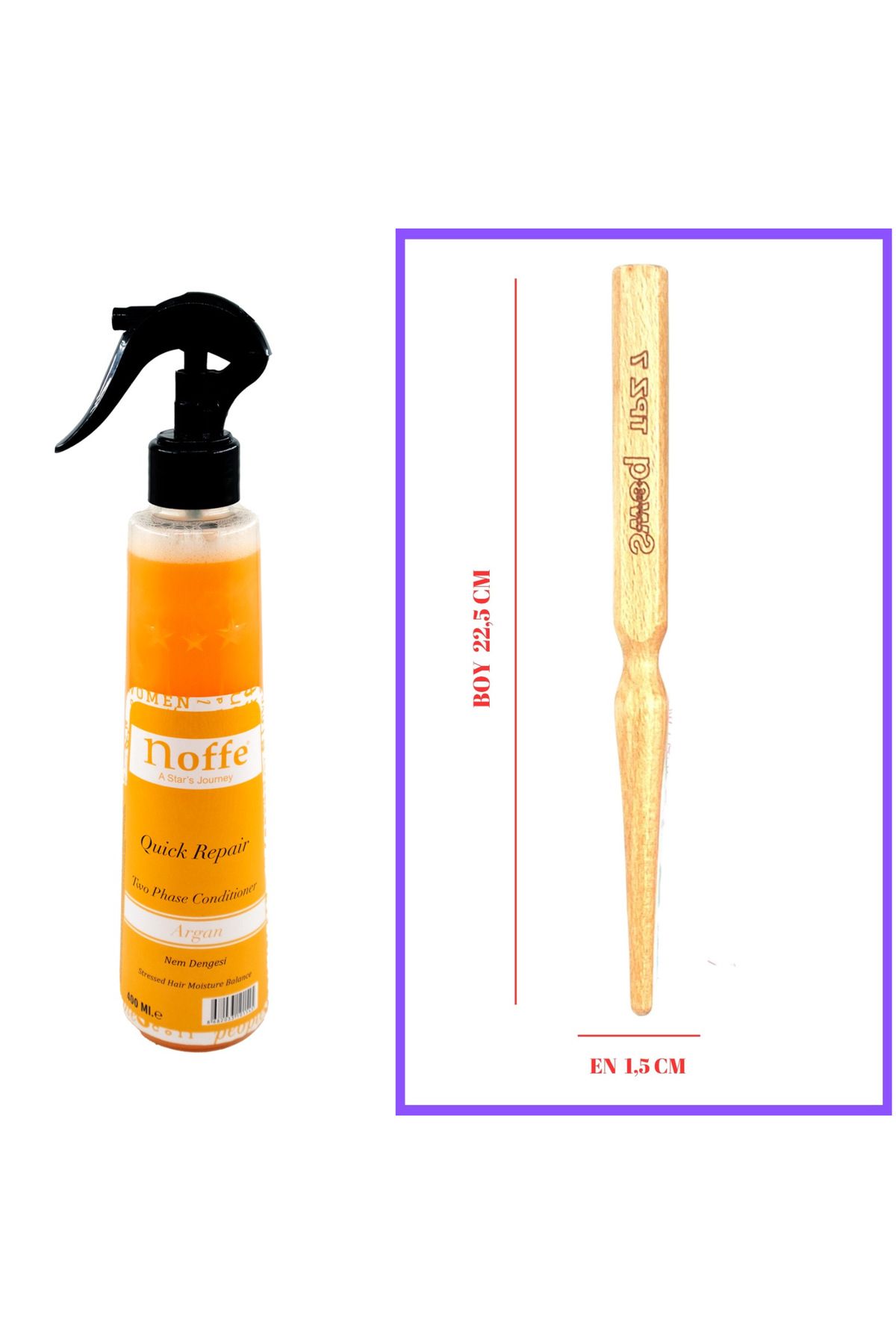 SWOQ TPZ7 PROFESYONEL TOPUZ FIRÇASI & ARGAN FÖN SUYU 400ML