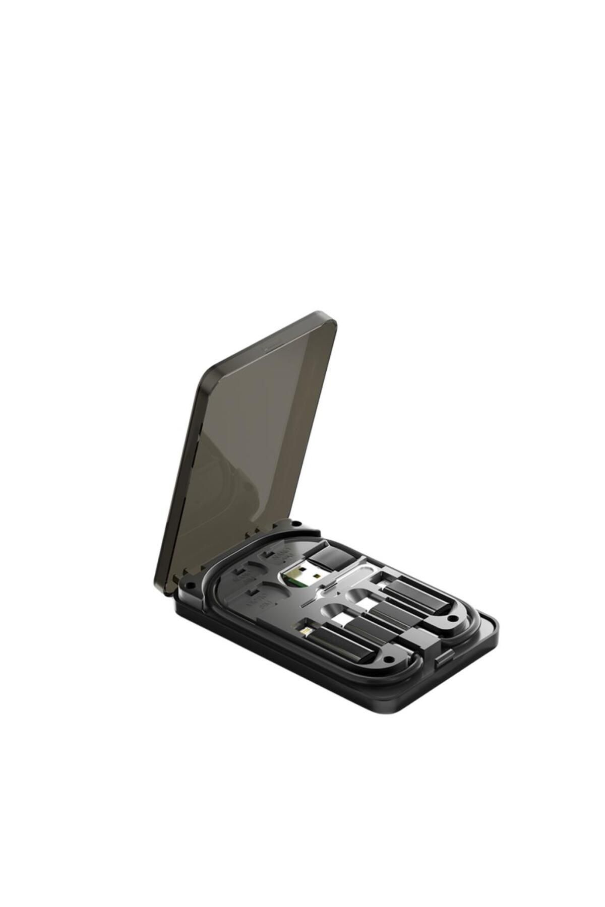 essager 6in1 60W Type-C To Usb Lightning  Dönüştürücü Şarj Kablosu Seyahat Şarj Seti Sim Kart Aparat