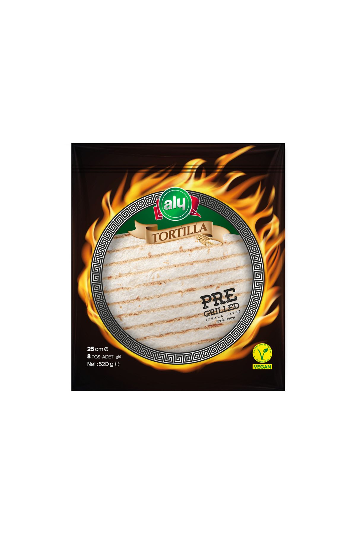 Aly Izgara Tortilla Lavaş 25 Cm 8'li 520g