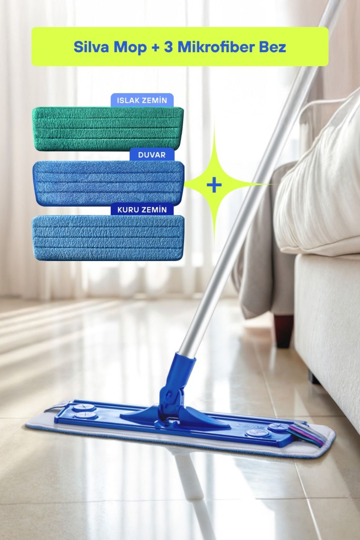 Silva Mikrofiber Mop Üçlü Set