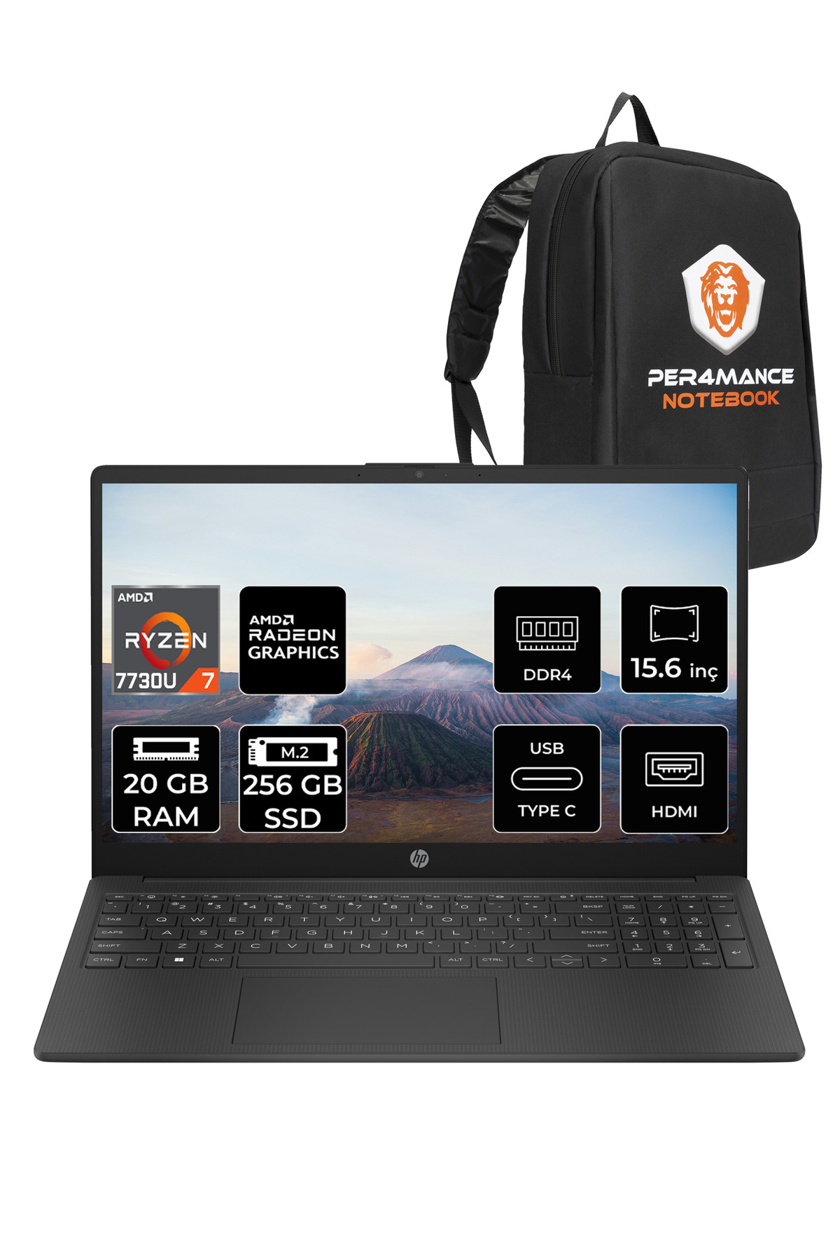 15 R7 7730U 20GB 256GB SSD 15.6