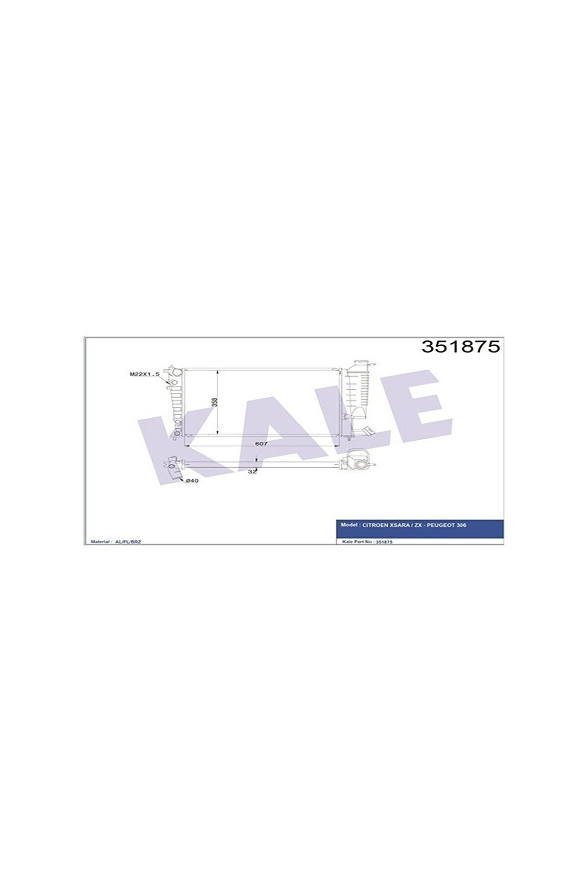 351875 Motor Radyatoru 306 Xsara Xu7jp 1.8 8v -xu10j4r At