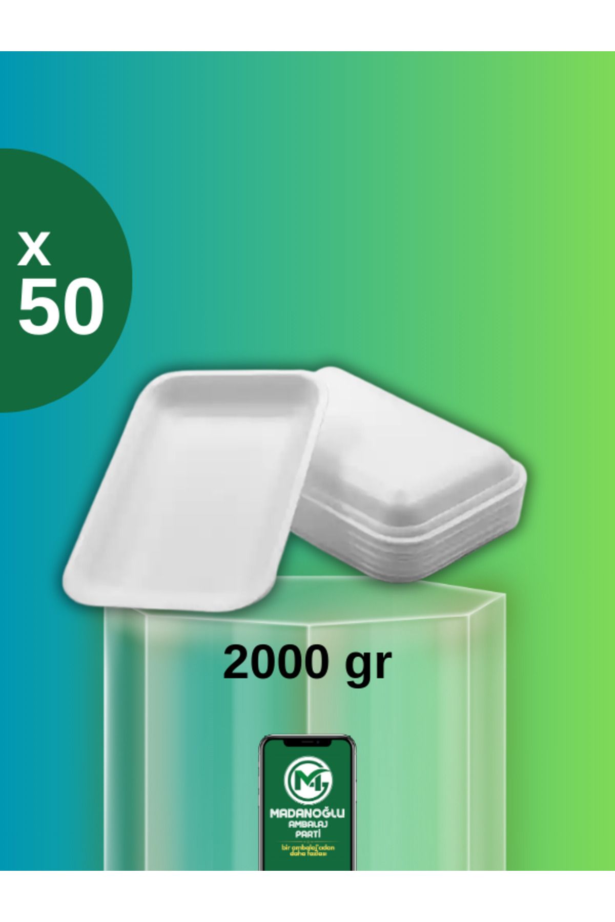 Madanoğlu ticaret Köpük Tabak (Mod16/a) 2000 gr X 50