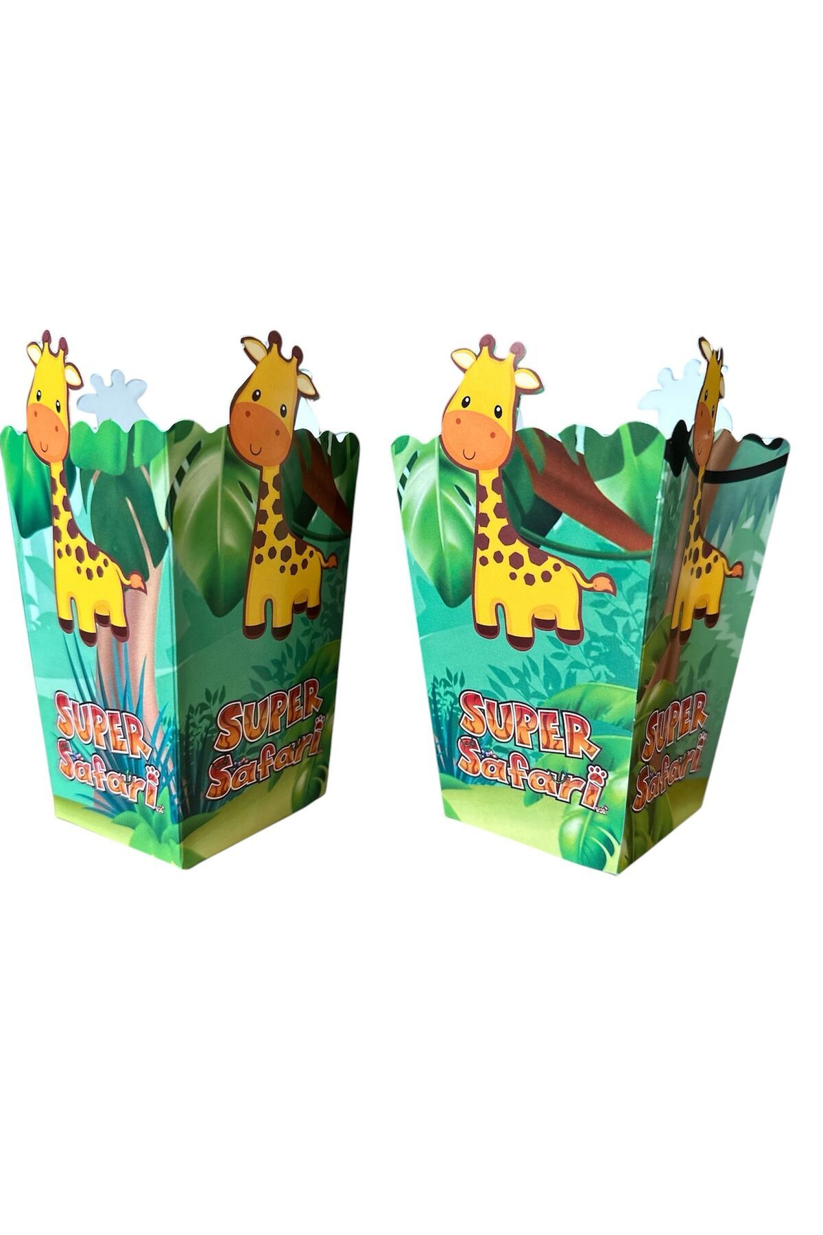 Cadde Süs Safari Temalı Popcorn 8'li Mısır Kutusu