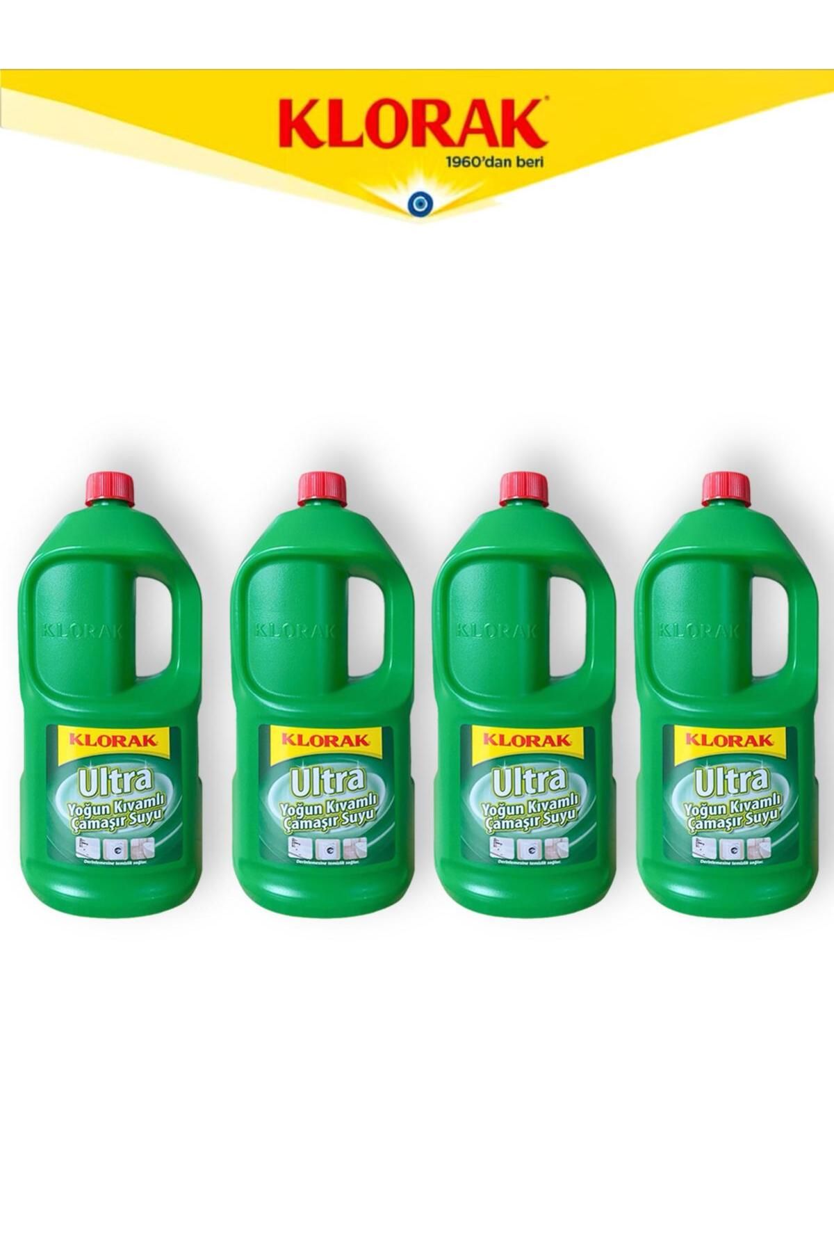 Klorak ULTRA KIVAMLI ÇAMAŞIR SUYU 1850 ML 4 ADET