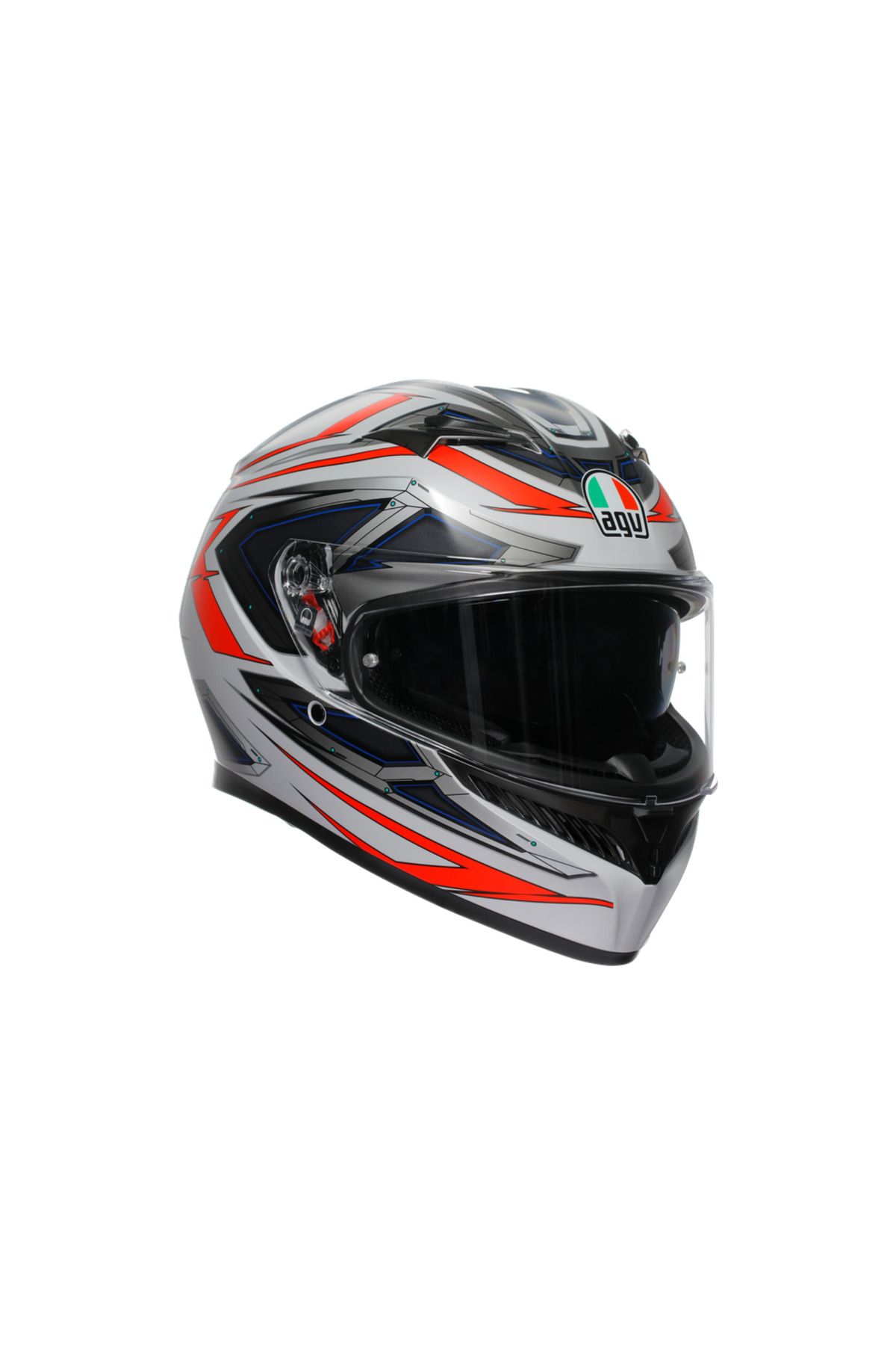 AGV K3 E2206 Space Matt White Red Fluo Kapalı Kask