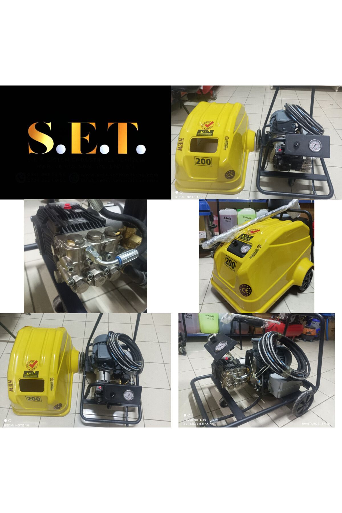 A-R SET 200 BAR 380 VOLT AR POMPA YİKAMA MAKİNESİ