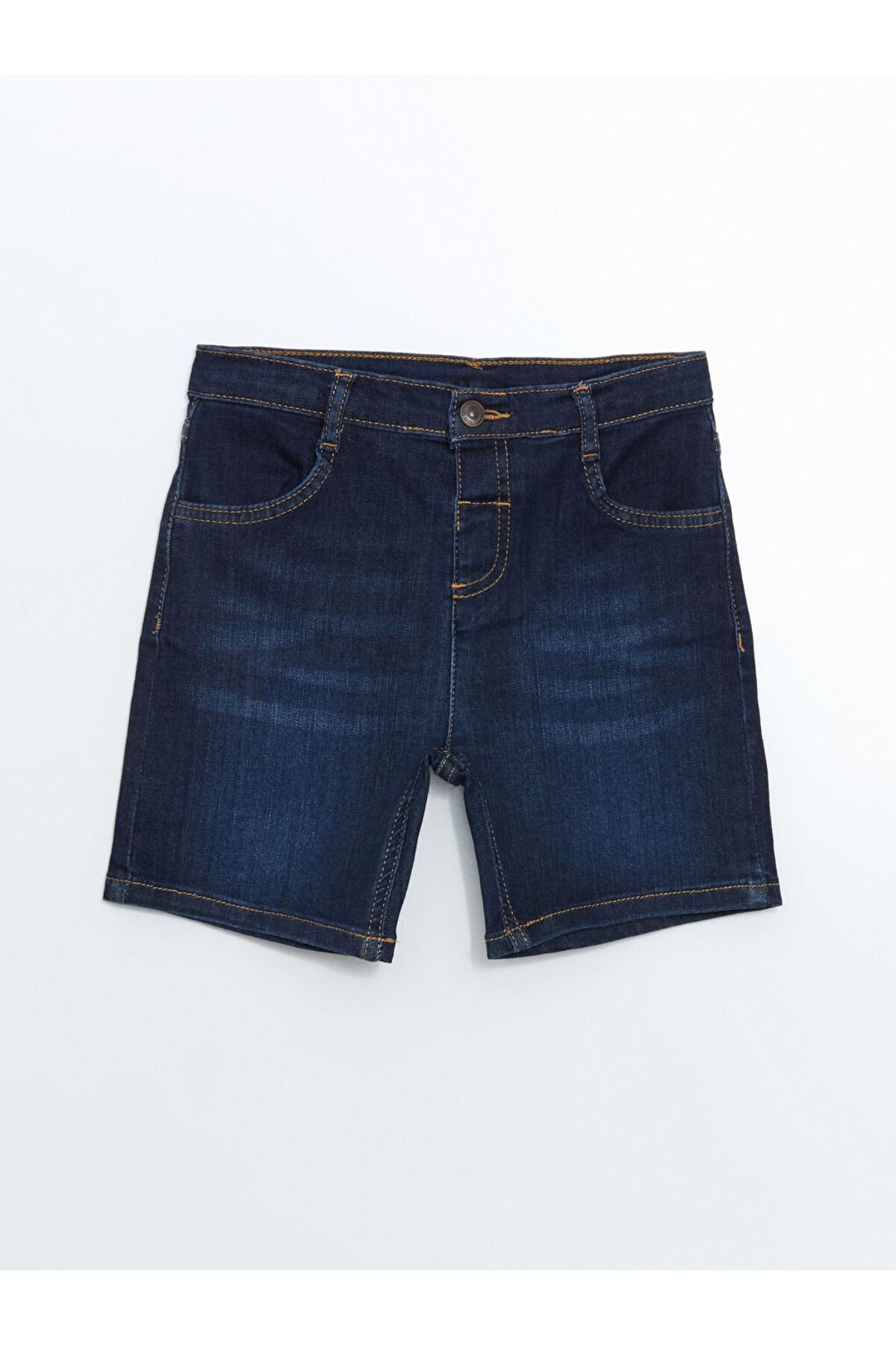 LC Waikiki LCW ECO İndigo Beli Ayarlanabilir Erkek Çocuk Jean Şort