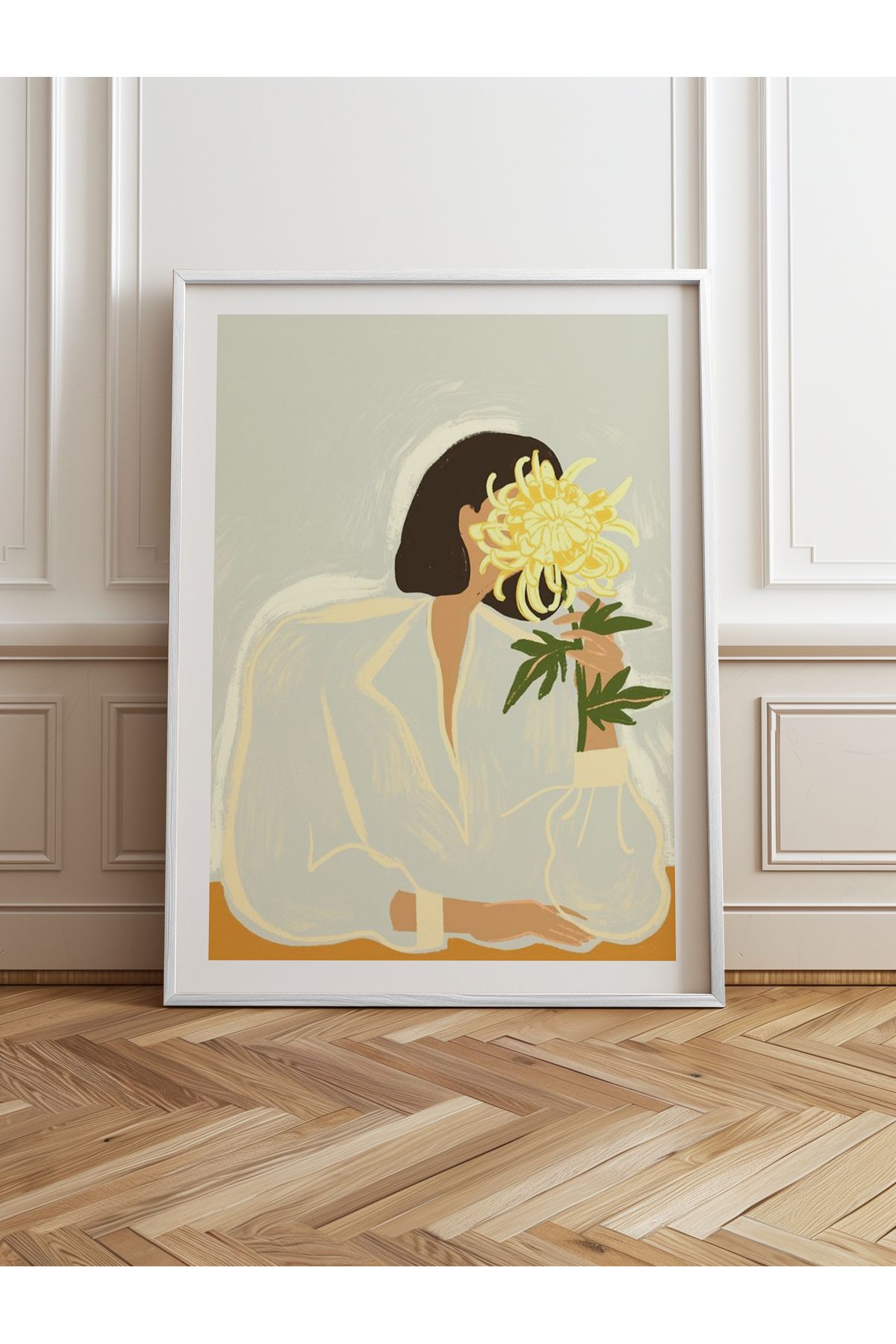 HOMEPACK Tekli Ahşap Çerçeveli Tablo Tek Parça Poster Tablo TK/952
