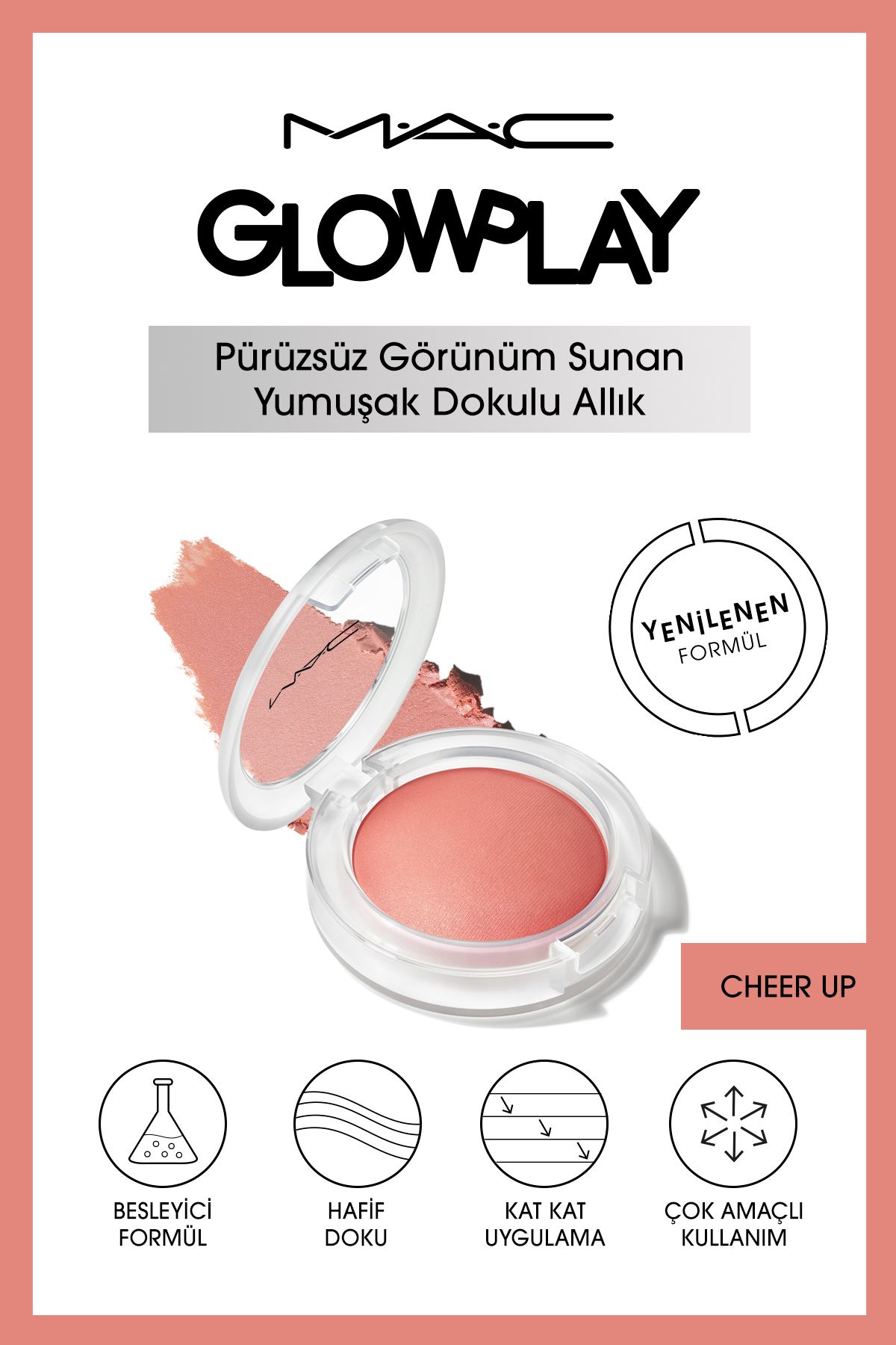 Mac Glow Play Yumuşak Dokulu Allık-cheer Up