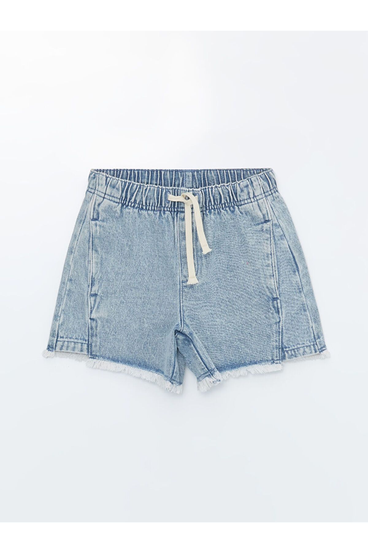 LC Waikiki LCW Beli Lastikli Kız Çocuk Jean Şort