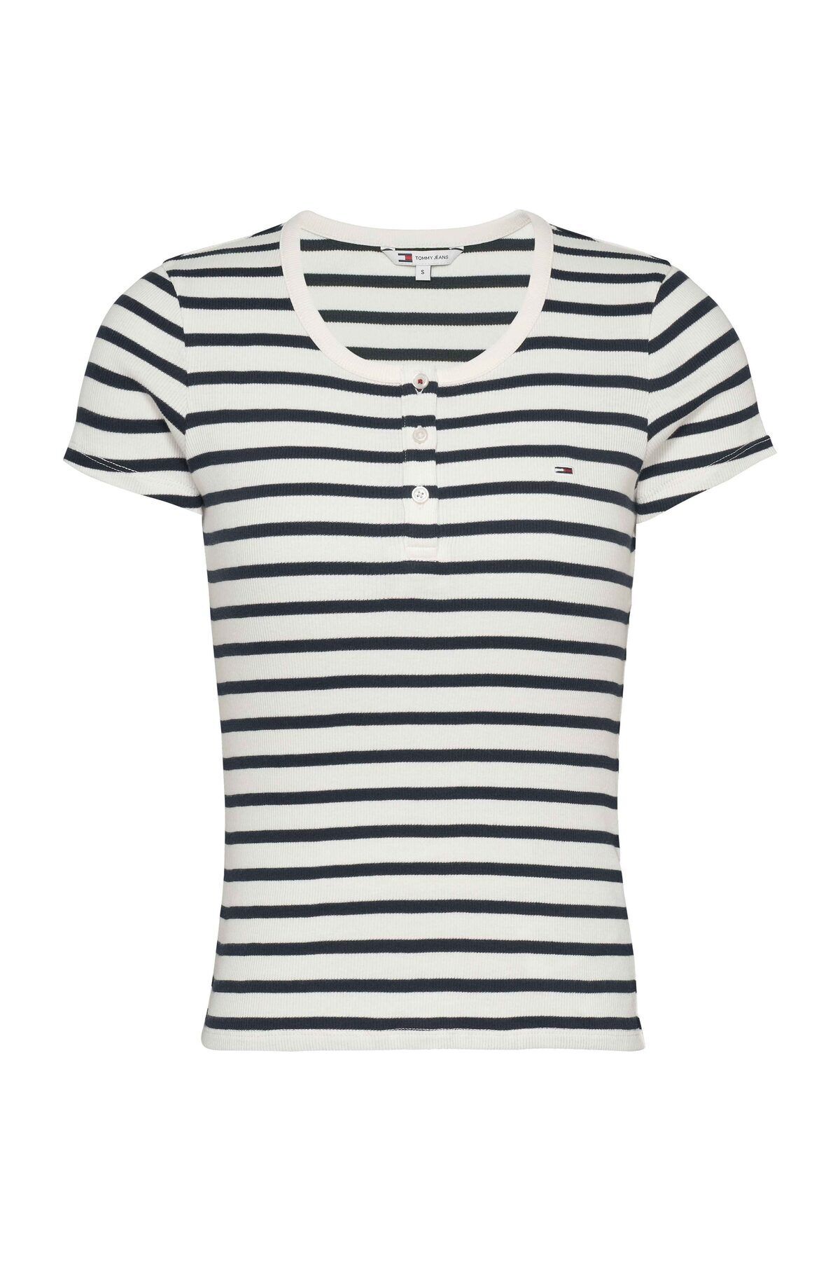 Tommy Hilfiger TJW SLIM BUTTON RIB C-NECK SS