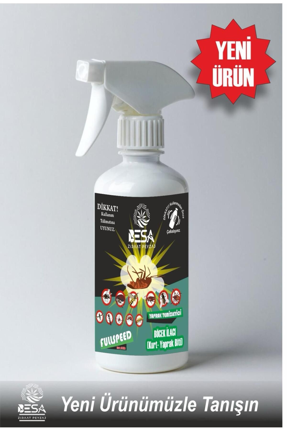besa ziraat peyzaj Böcek İlacı 500 ml Hazır Sprey Yeşil Yaprak Biti Unlu Bit Pire (Bitkiler İçin)