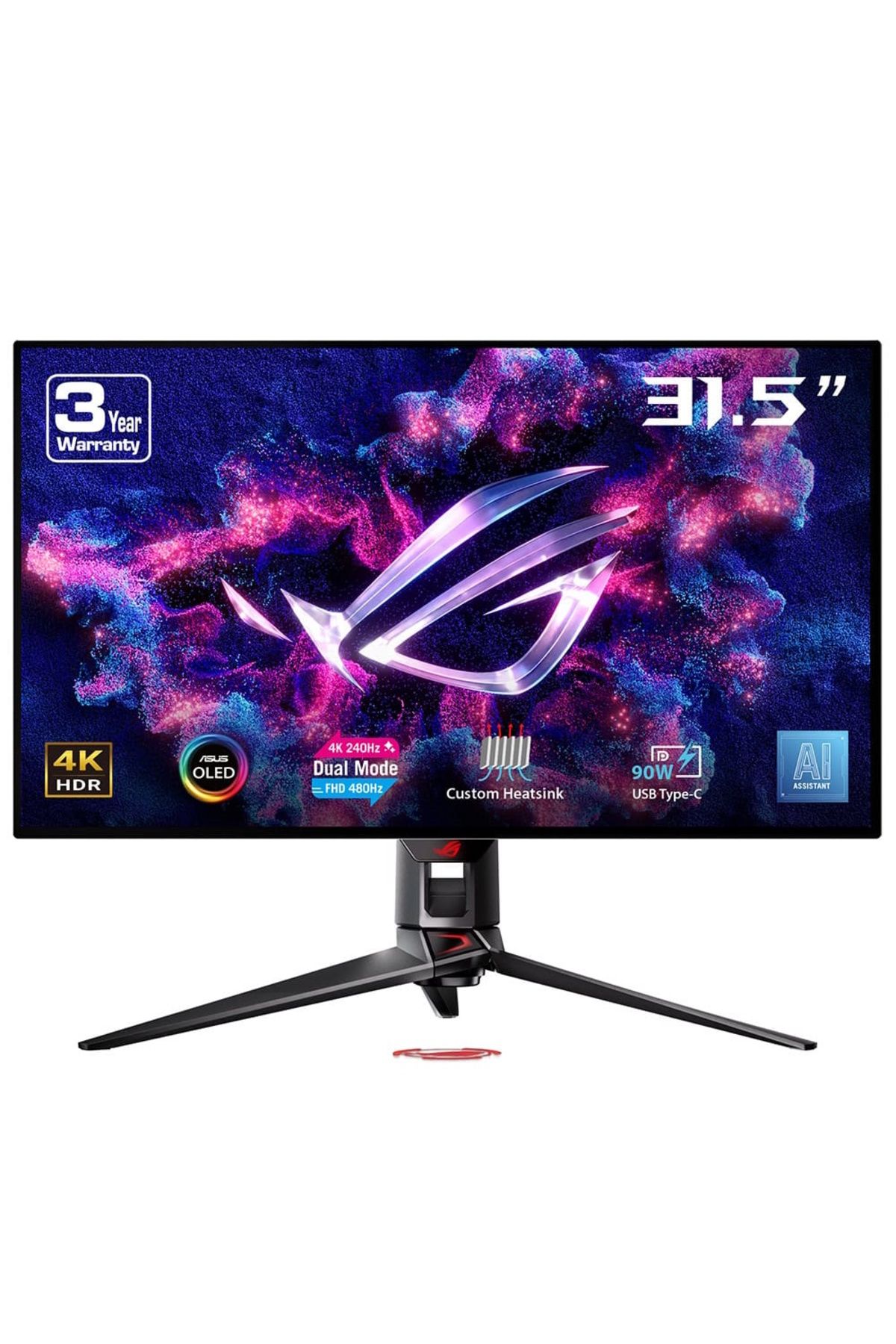 ASUS Rog Swift Oled Pg32ucdp 31.5 Inç 480hz 0.03ms 4k Adaptive Sync Woled Pivot Gaming Monitör