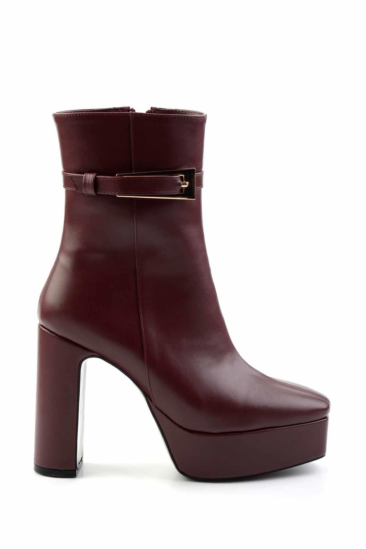 Bambi Bordo  Kadın Bot & Bootie K02227176009