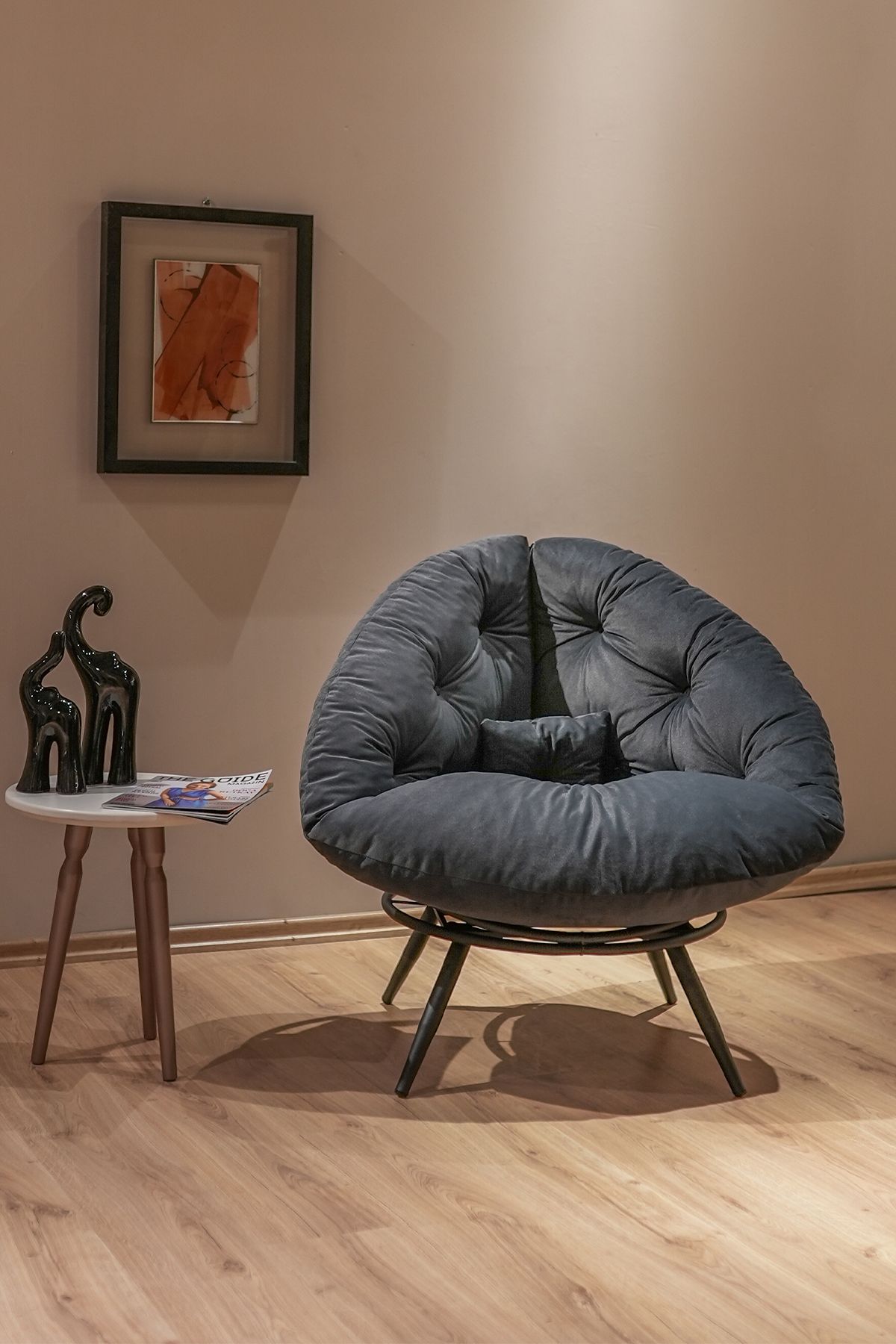 Berta Concept Floki Tekli Koltuk Berjer Füme