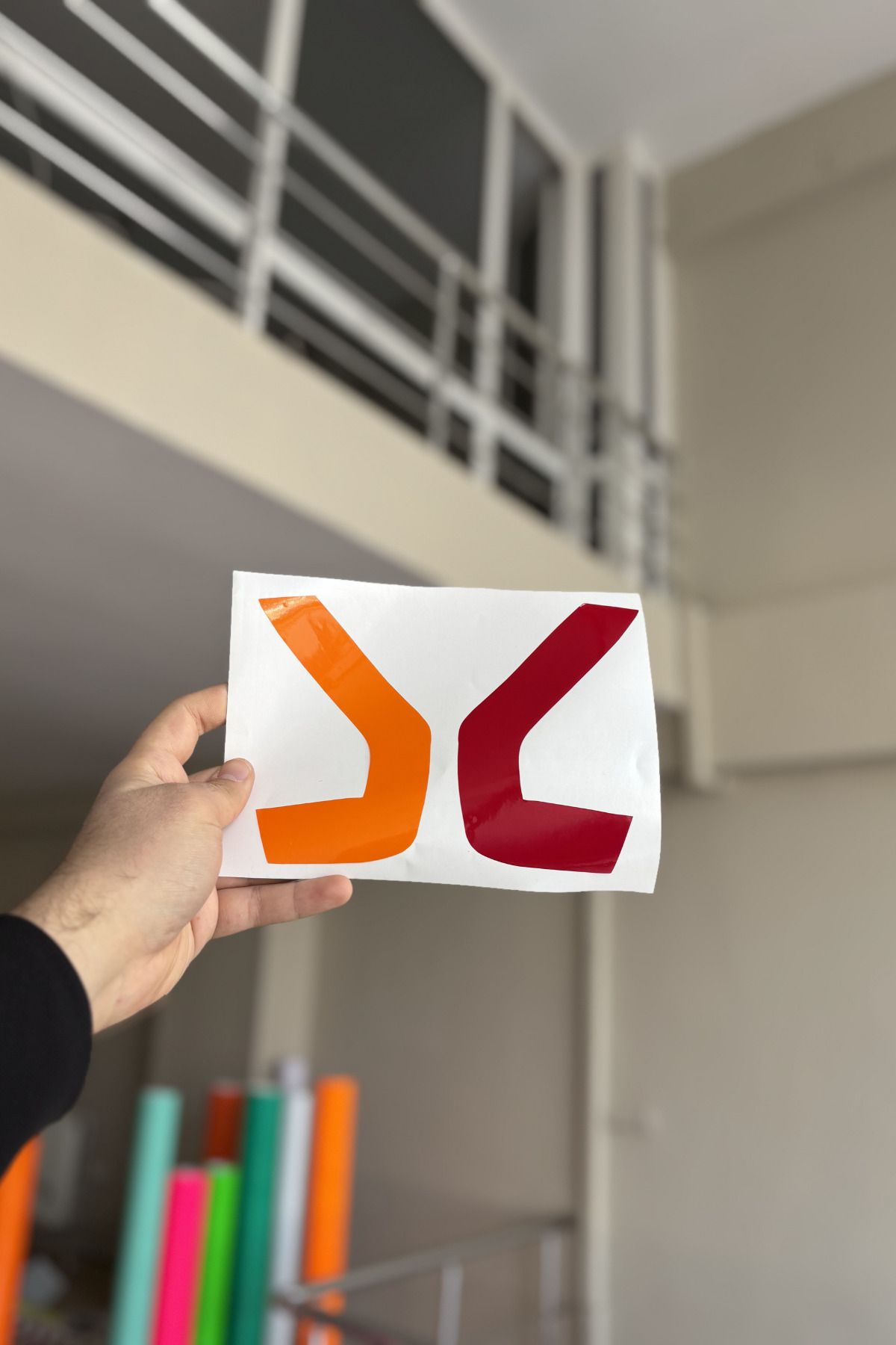Banxtre TVS Raider Gündüz Ledi için Turuncu-Kırmızı Far Filmi Sticker Etiket