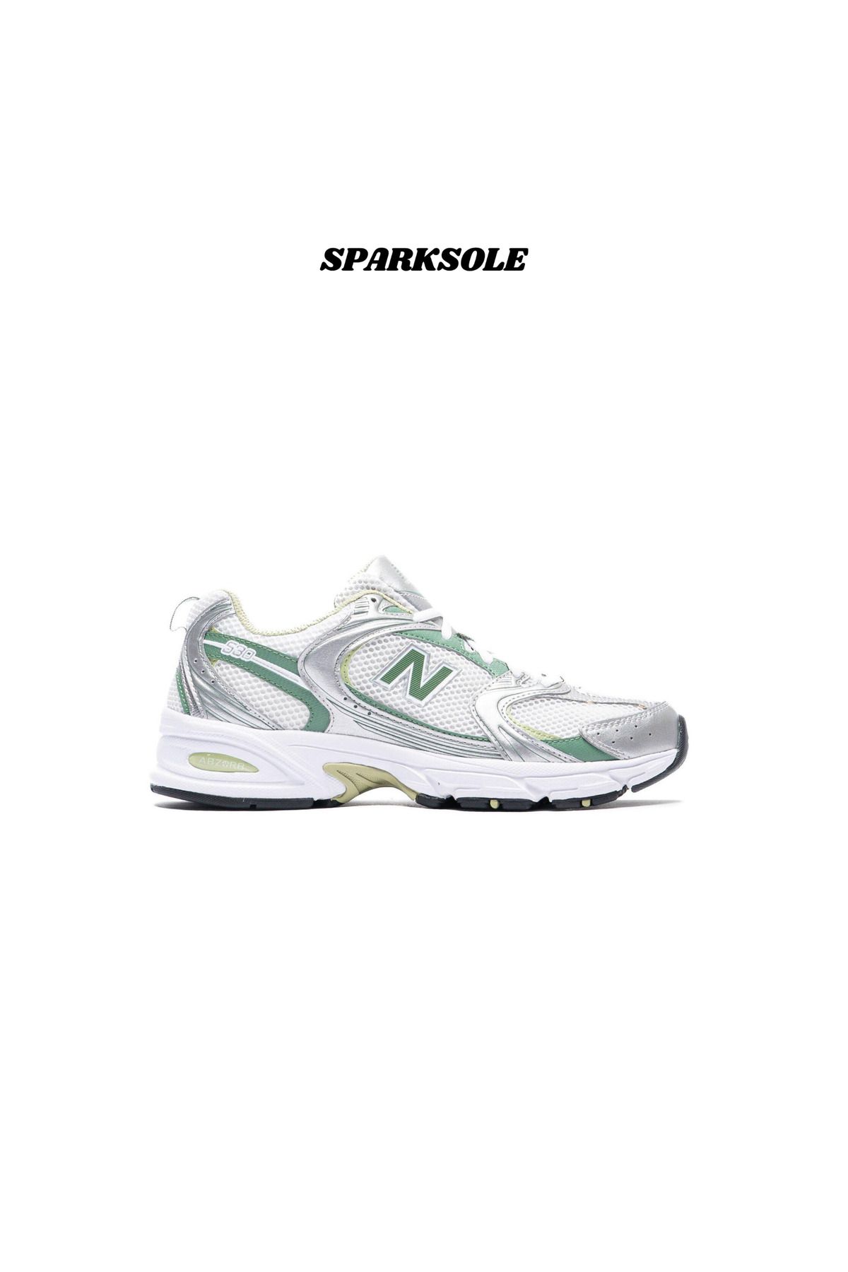 New Balance NB530 Silver Metallic Mallard Green -SPARKSOLE