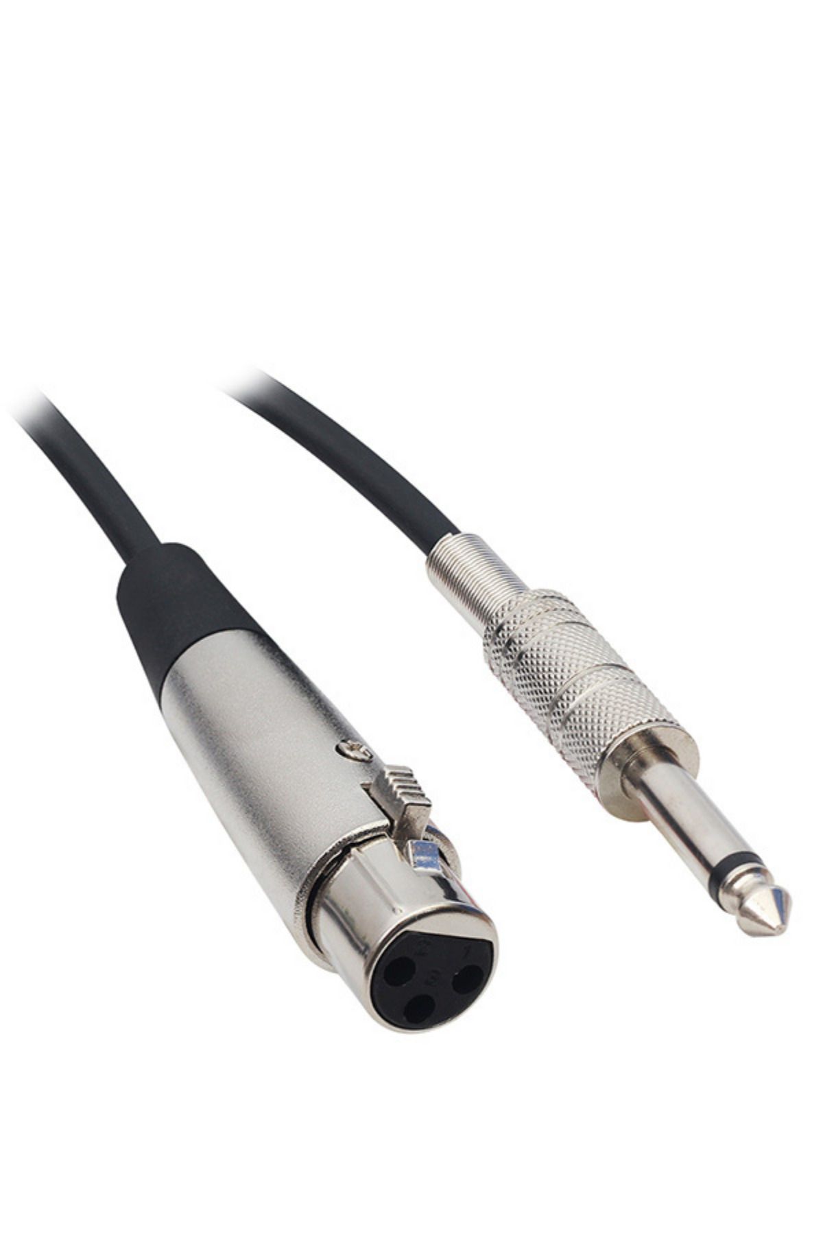 harry Tak Çalıştır 5 Metre Mikrofon Kablosu Xlr Yaylı Jak 6.3mm Erkek Mikrofon Ara Kablosu
