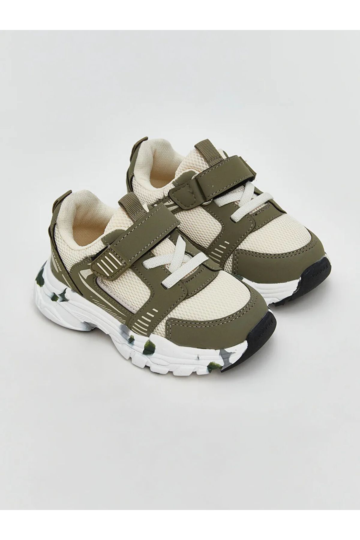 LC Waikiki Lcw Steps Haki Bağcık Ve Cırt Cırtlı Erkek Bebek Spor Ayakkabı T T