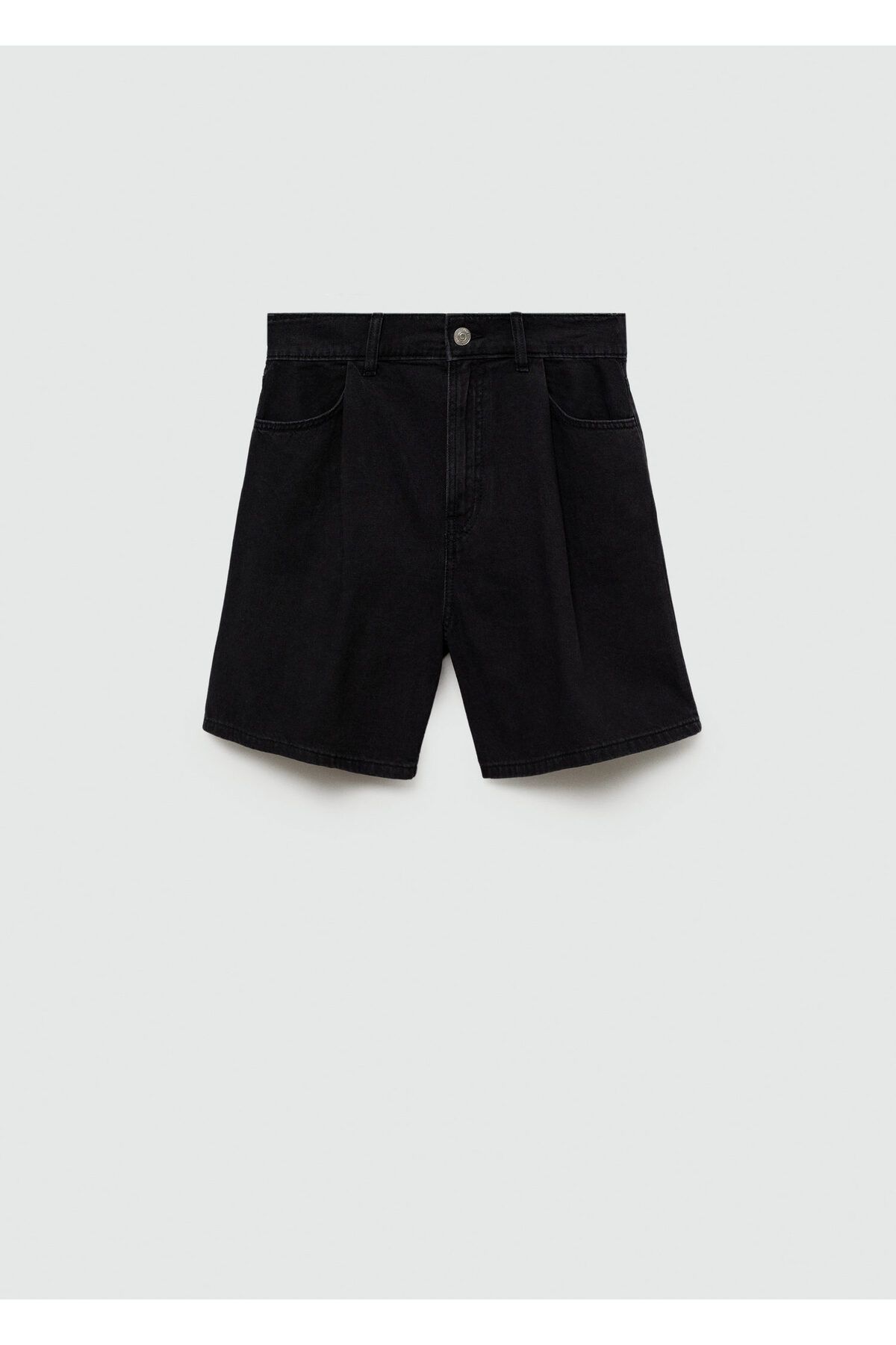 MANGO Kadın Siyah Denim Şort & Bermuda 77110256
