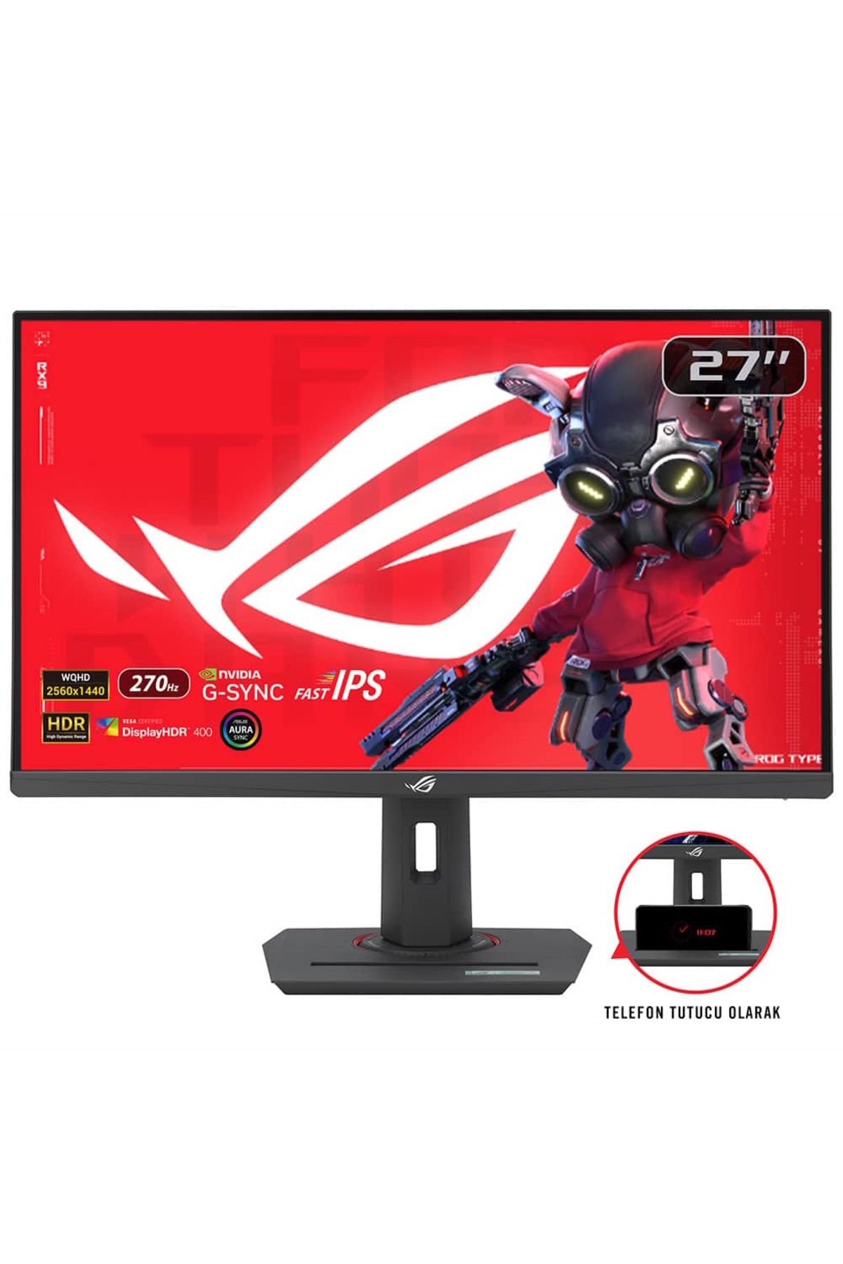 ASUS ROG Strix XG27ACMG 27 inç 270Hz 1ms 2K QHD Adaptive Sync Fast IPS Pivot Gaming Monitör