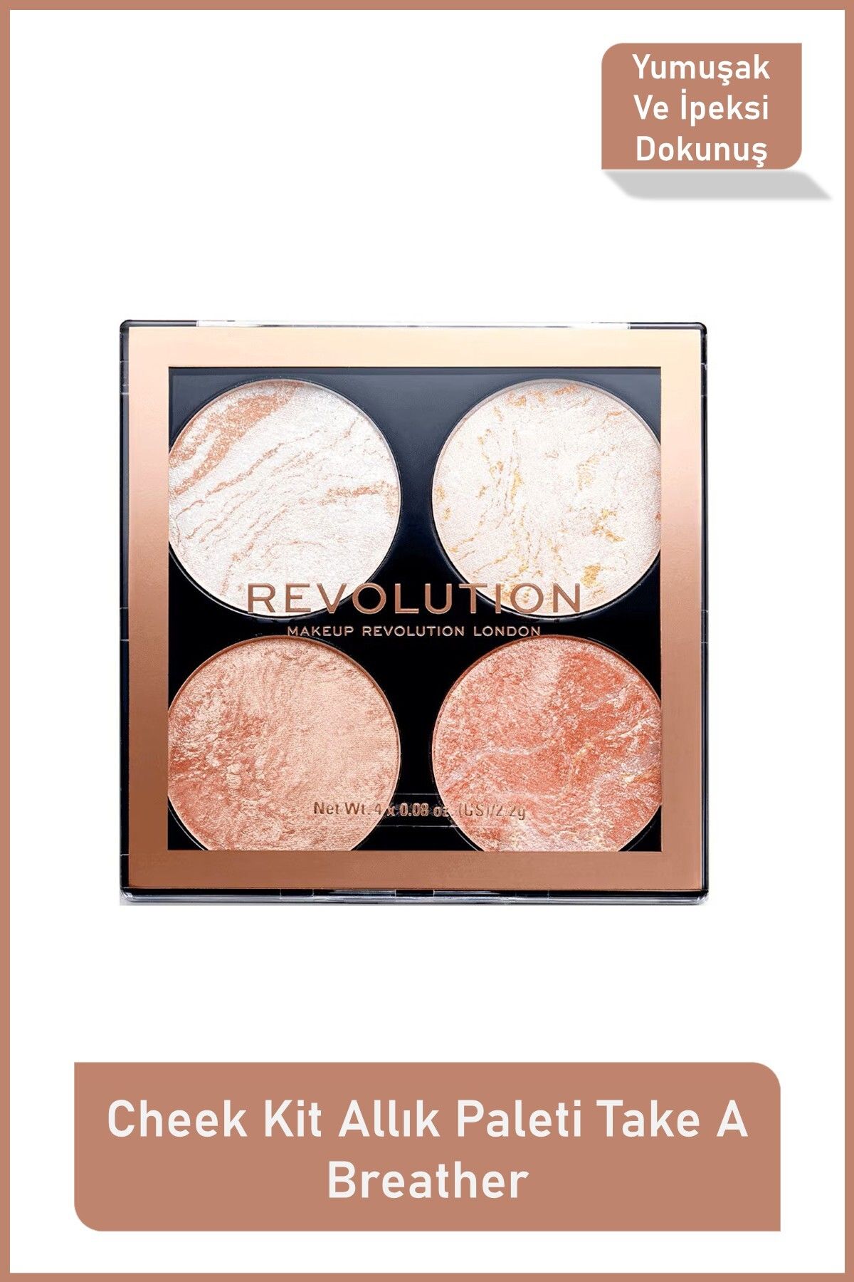 Revolution Cheek Kit Brozlaştırıcı Ve Aydınlatıcı 4'lü Allık Paleti