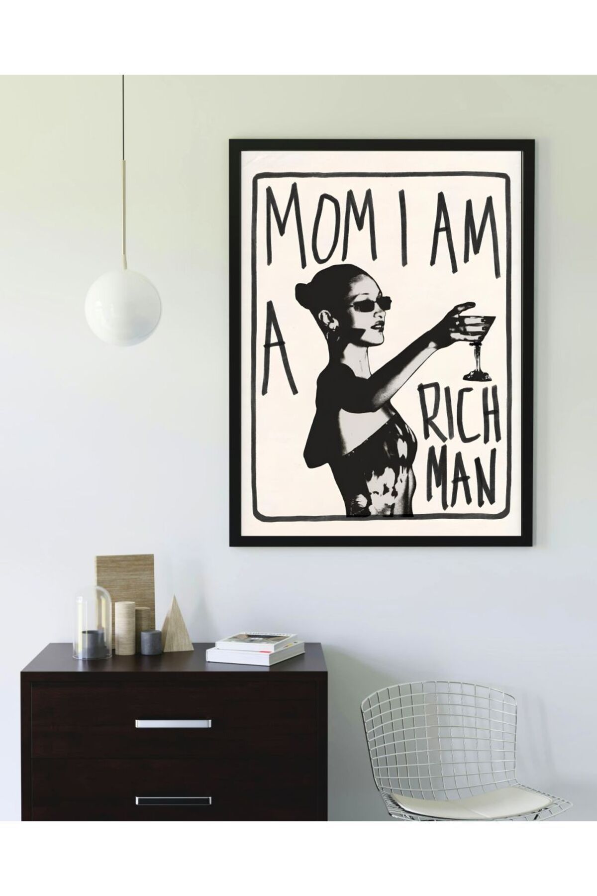 Arthopia Mom I'm Rich Woman/Man Movie Film Afişi Pinterest Hediyelik Poster Çerçeveli Sanatsal Tasarım Tablo