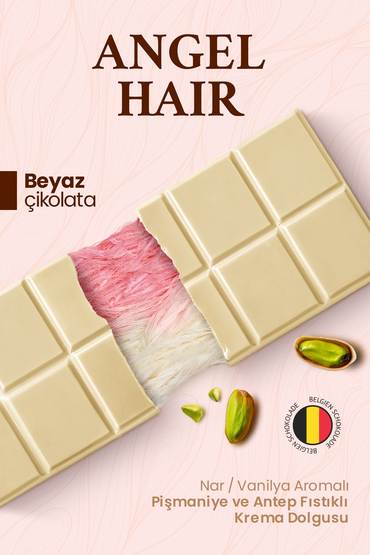 Muah Meşhur Melek Saçlı Çikolata - Beyaz - Türkiye'de Ilk Angel Hair - 75g