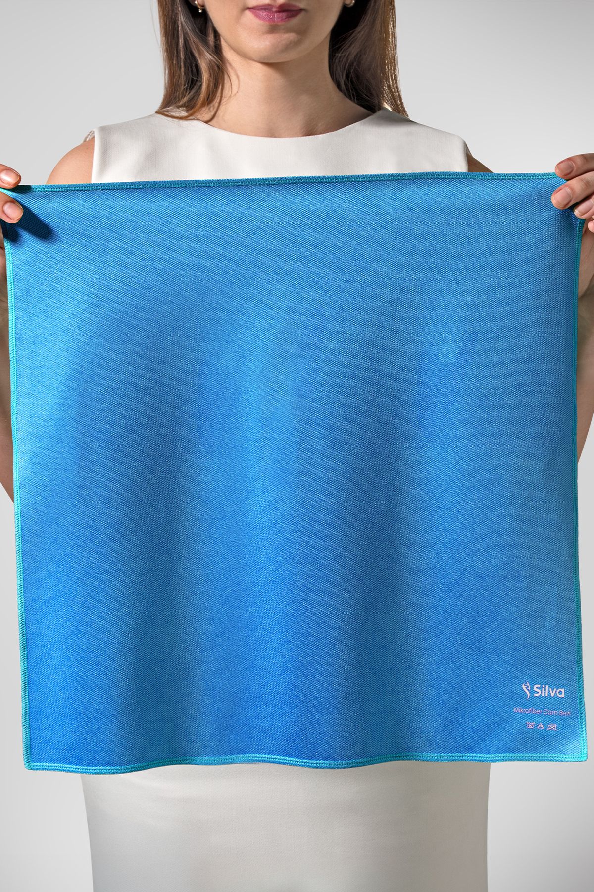 Silva Mikrofiber Cam Bezi Mavi